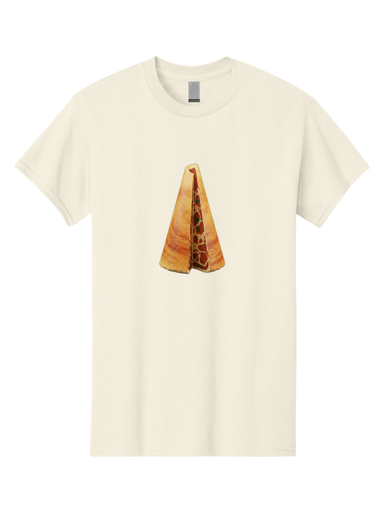 Pizza-Dosa Men'S Graphic Tee, 100% Cotton, Comfortable Casual Summer Wear, Machine Washable, Pizza Cone, Folded Pizza, Savory Snack, Melted Cheese, Tomato Sauce, Crispy Crust, Food Art, Culinary Creativity Bab204 3