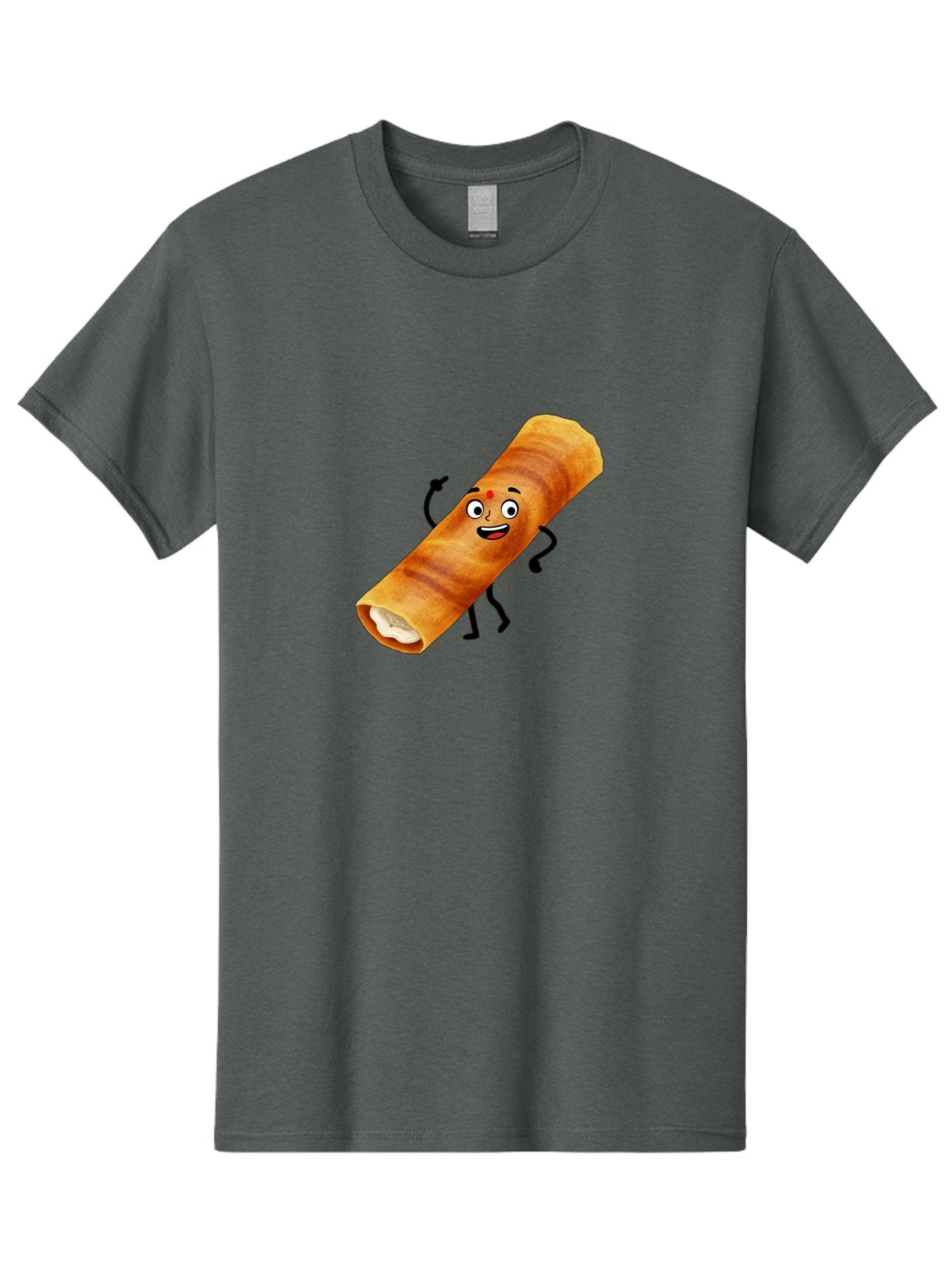 Plain-Dosa Men'S Graphic Tee, 100% Cotton, Comfortable Casual Summer Wear, Machine Washable, Cartoon Paan Masala, Indian Street Food, Delicious Treats, Crunchy Texture, Happy Face, Bindi, Mouth-Watering, Tasty Snack, Paan Delight Bab206 11