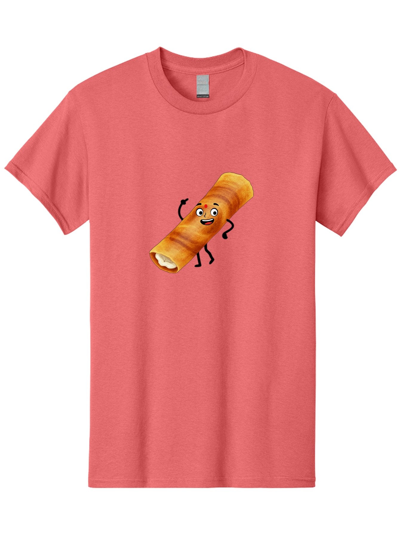 Plain-Dosa Men'S Graphic Tee, 100% Cotton, Comfortable Casual Summer Wear, Machine Washable, Cartoon Paan Masala, Indian Street Food, Delicious Treats, Crunchy Texture, Happy Face, Bindi, Mouth-Watering, Tasty Snack, Paan Delight Bab206 14