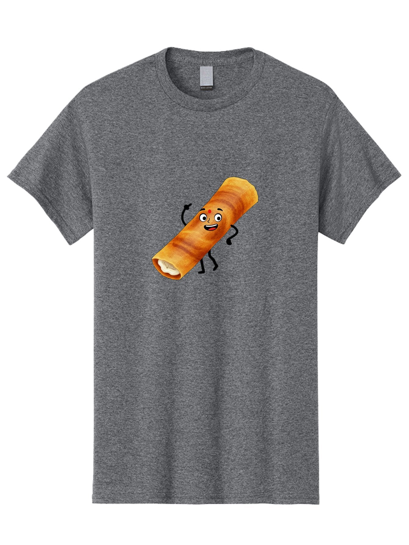 Plain-Dosa Men'S Graphic Tee, 100% Cotton, Comfortable Casual Summer Wear, Machine Washable, Cartoon Paan Masala, Indian Street Food, Delicious Treats, Crunchy Texture, Happy Face, Bindi, Mouth-Watering, Tasty Snack, Paan Delight Bab206