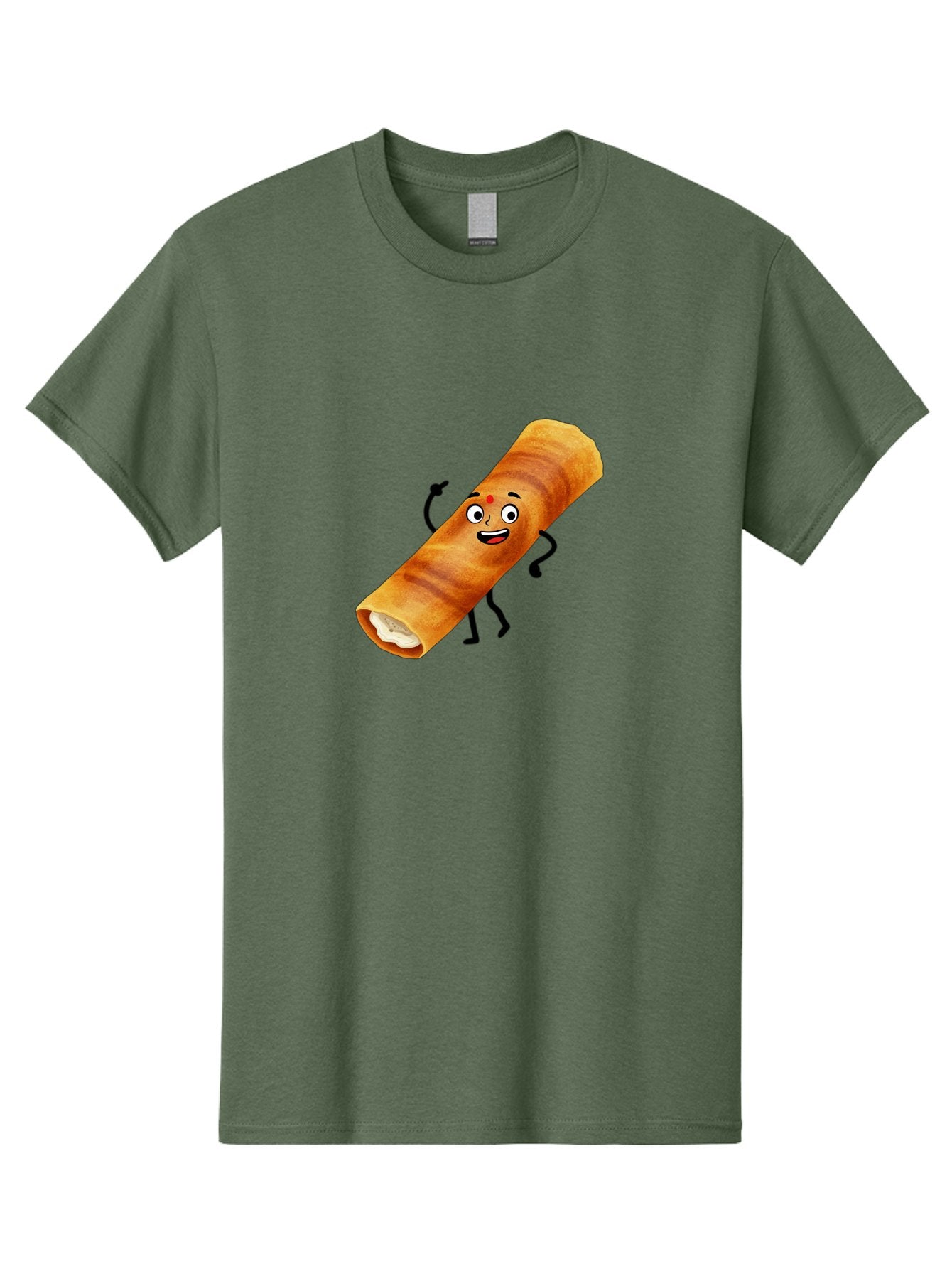 Plain-Dosa Men'S Graphic Tee, 100% Cotton, Comfortable Casual Summer Wear, Machine Washable, Cartoon Paan Masala, Indian Street Food, Delicious Treats, Crunchy Texture, Happy Face, Bindi, Mouth-Watering, Tasty Snack, Paan Delight Bab206 15