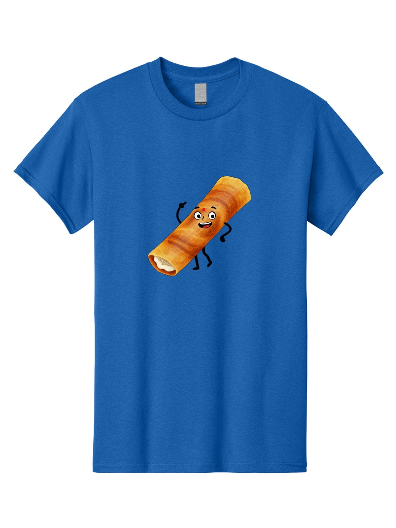 Plain-Dosa Men'S Graphic Tee, 100% Cotton, Comfortable Casual Summer Wear, Machine Washable, Cartoon Paan Masala, Indian Street Food, Delicious Treats, Crunchy Texture, Happy Face, Bindi, Mouth-Watering, Tasty Snack, Paan Delight Bab206 7