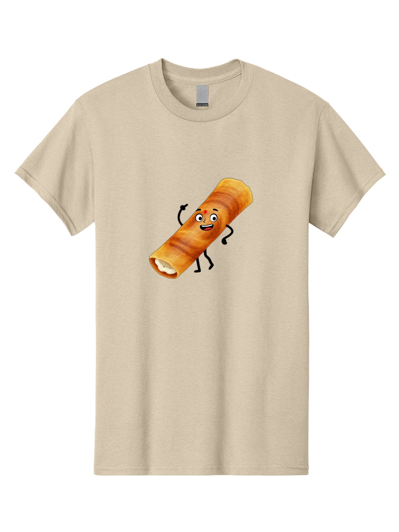 Plain-Dosa Men'S Graphic Tee, 100% Cotton, Comfortable Casual Summer Wear, Machine Washable, Cartoon Paan Masala, Indian Street Food, Delicious Treats, Crunchy Texture, Happy Face, Bindi, Mouth-Watering, Tasty Snack, Paan Delight Bab206 10
