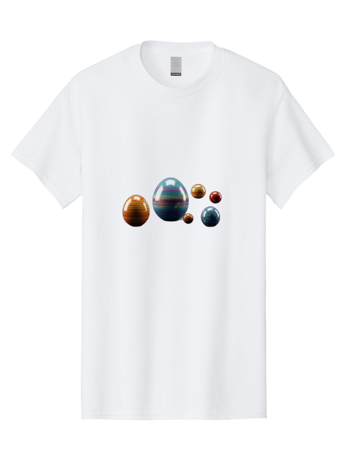 Planets Men'S Graphic Tee, 100% Cotton, Comfortable Casual Summer Wear, Machine Washable, Planets In Space, Colorful Spheres, Shiny Orbs, Celestial Bodies, Astronomy, Solar System, Vibrant Colors, Galactic Scenery, Space Exploration Bab207 5