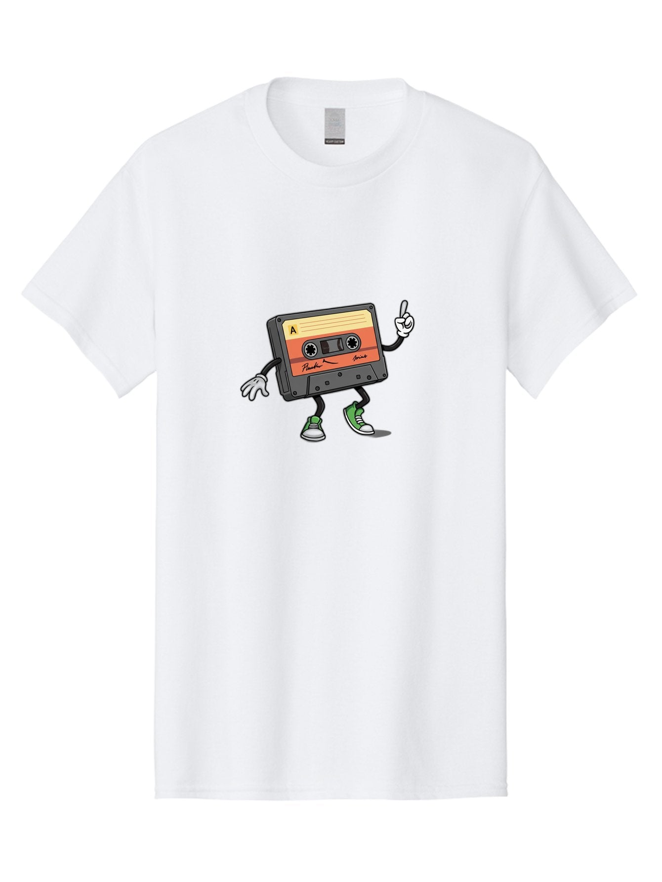 Plastic Men'S Graphic Tee, 100% Cotton, Comfortable Casual Summer Wear, Machine Washable, Mix Tape With Legs And Sneakers, Cassette Tape Character, Retro Music, Nostalgic Vibe, Funky Cartoon Style, Hip Hop Culture, Mixtape, 80S Music, Bab208 14