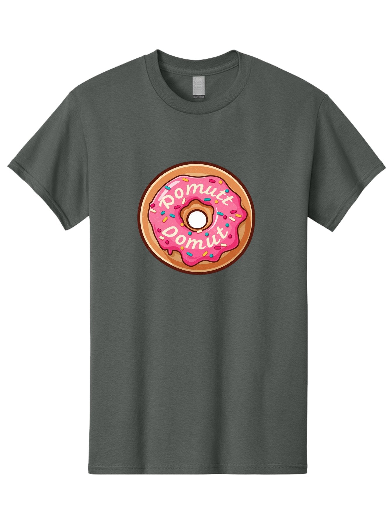 Pomutt-Pomutt-Donut Men'S Graphic Tee, 100% Cotton, Comfortable Casual Summer Wear, Machine Washable, Pink Frosted Donut, Donut With Sprinkles, Sweet Treat, Tasty Dessert, Colorful Donut, Pomutt Pomutt, Donut Illustration, Donut Art Bab212 10