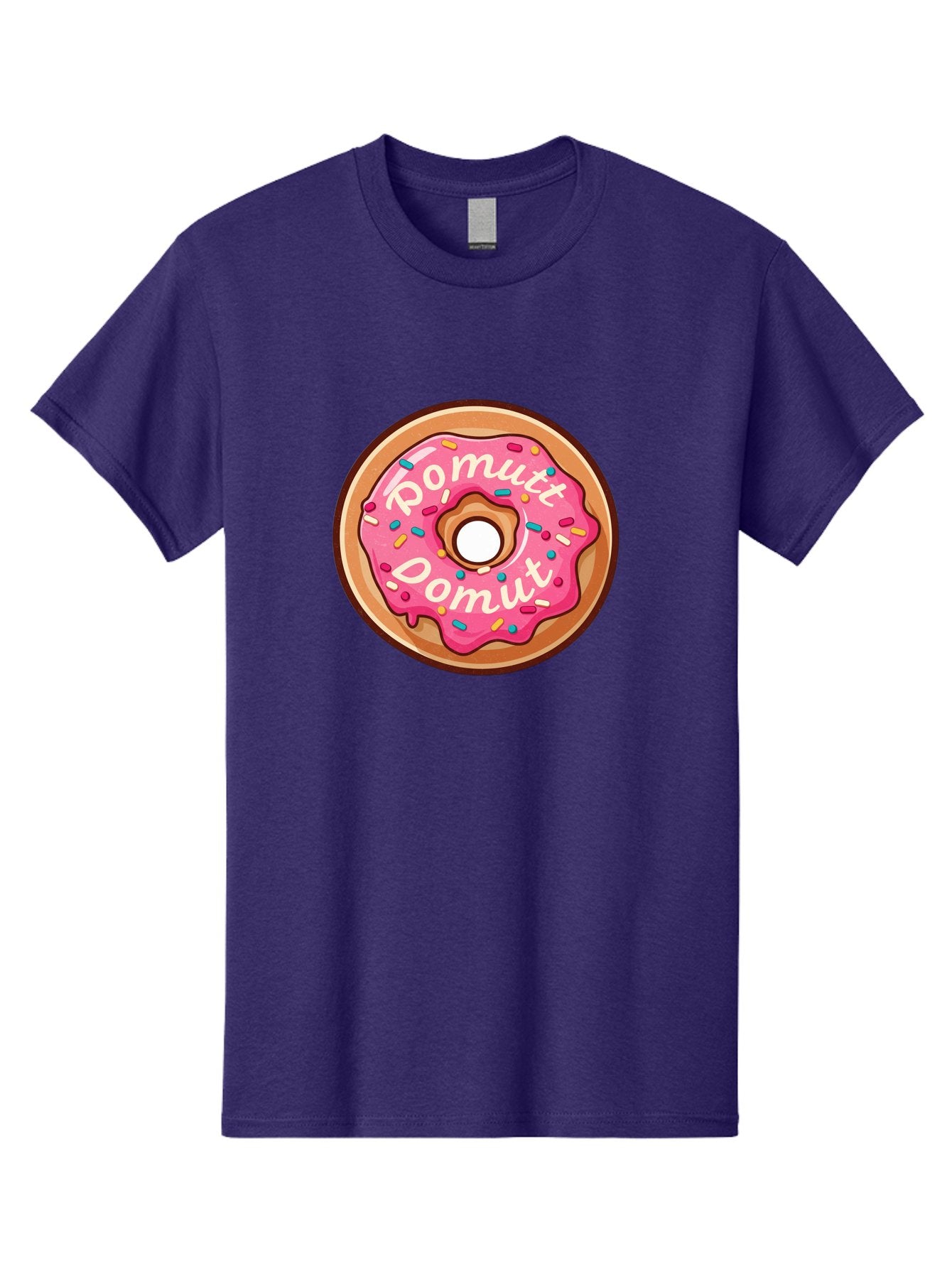 Pomutt-Pomutt-Donut Men'S Graphic Tee, 100% Cotton, Comfortable Casual Summer Wear, Machine Washable, Pink Frosted Donut, Donut With Sprinkles, Sweet Treat, Tasty Dessert, Colorful Donut, Pomutt Pomutt, Donut Illustration, Donut Art Bab212 8