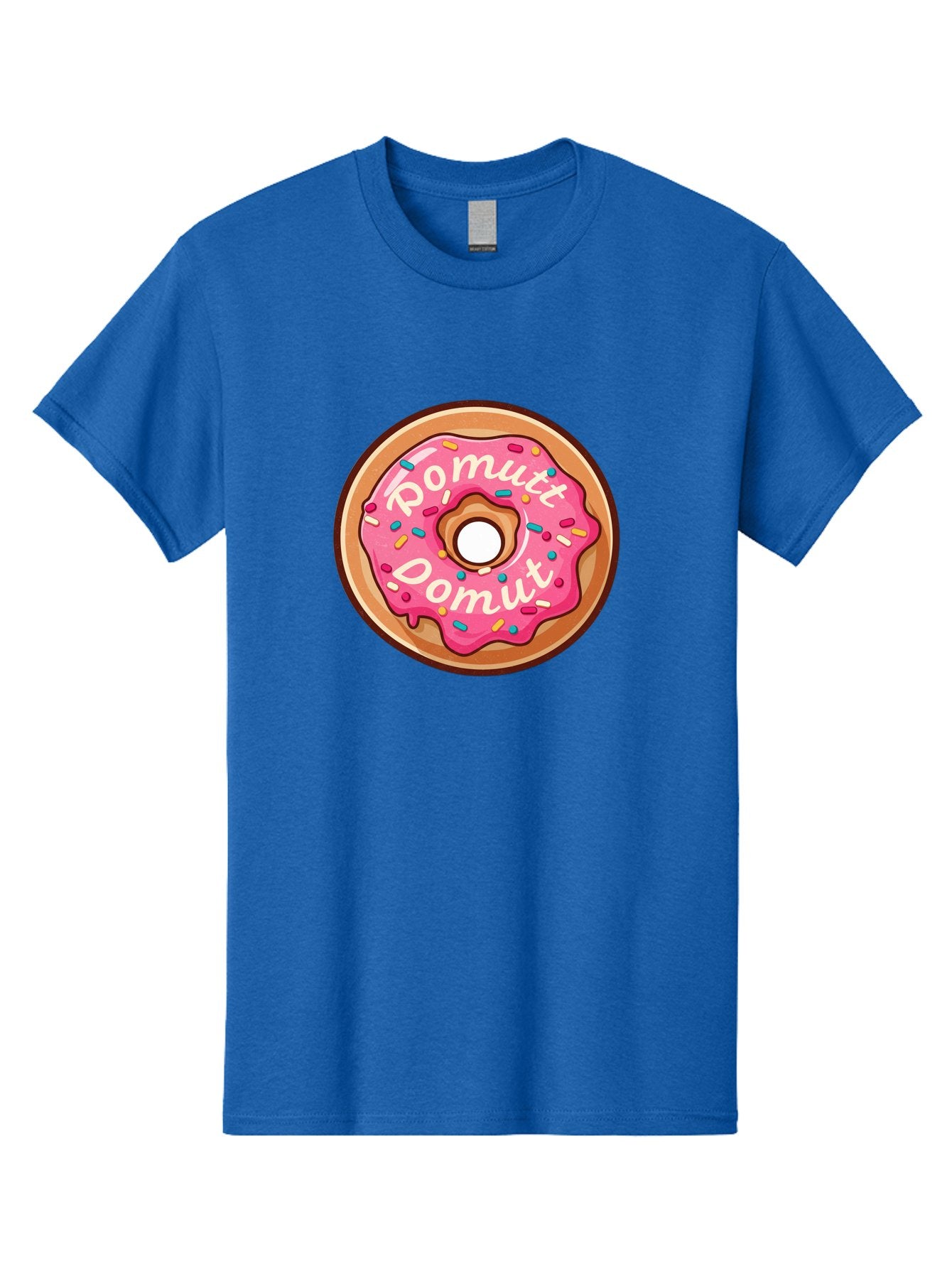 Pomutt-Pomutt-Donut Men'S Graphic Tee, 100% Cotton, Comfortable Casual Summer Wear, Machine Washable, Pink Frosted Donut, Donut With Sprinkles, Sweet Treat, Tasty Dessert, Colorful Donut, Pomutt Pomutt, Donut Illustration, Donut Art Bab212 9