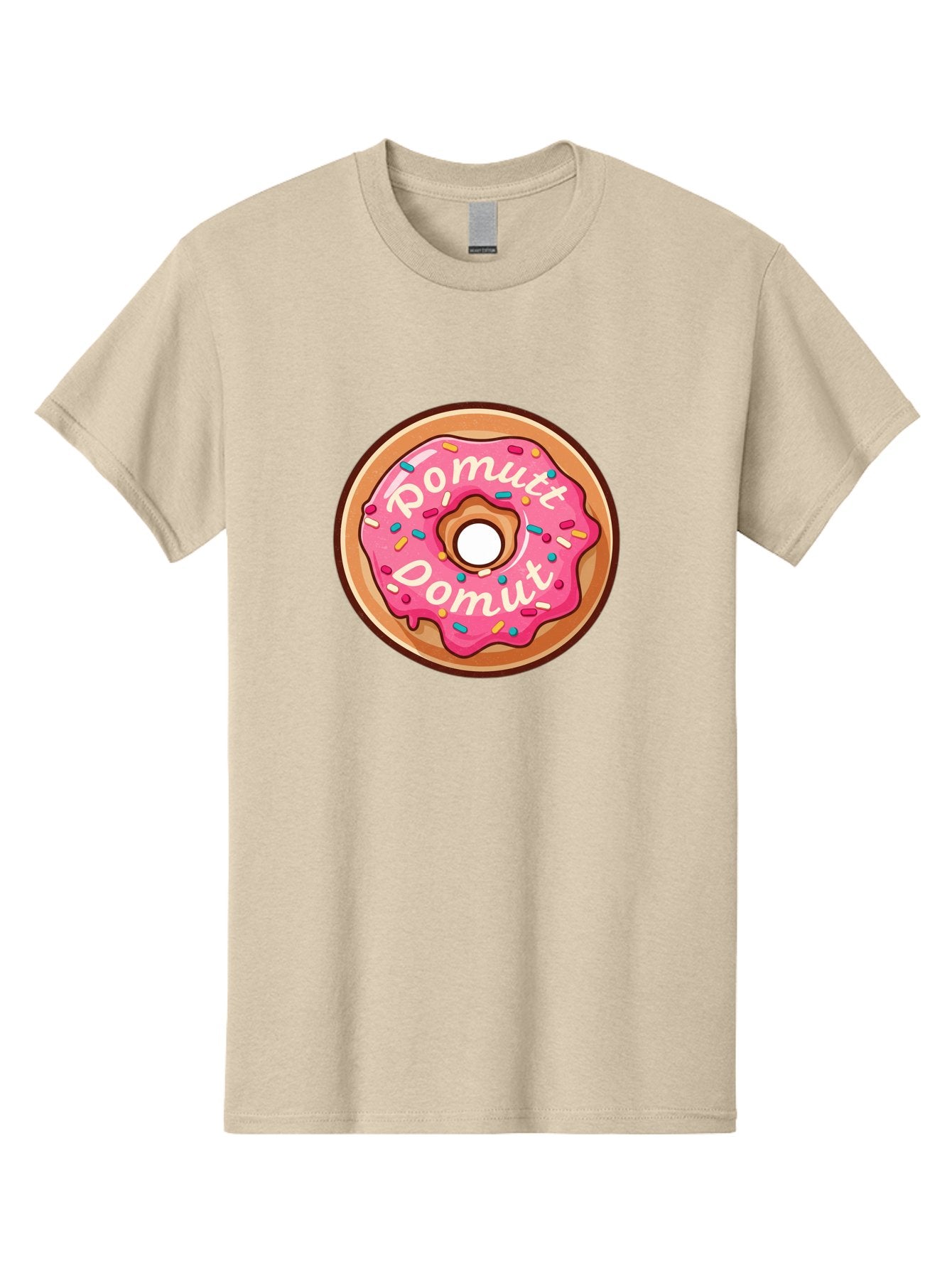 Pomutt-Pomutt-Donut Men'S Graphic Tee, 100% Cotton, Comfortable Casual Summer Wear, Machine Washable, Pink Frosted Donut, Donut With Sprinkles, Sweet Treat, Tasty Dessert, Colorful Donut, Pomutt Pomutt, Donut Illustration, Donut Art Bab212 14