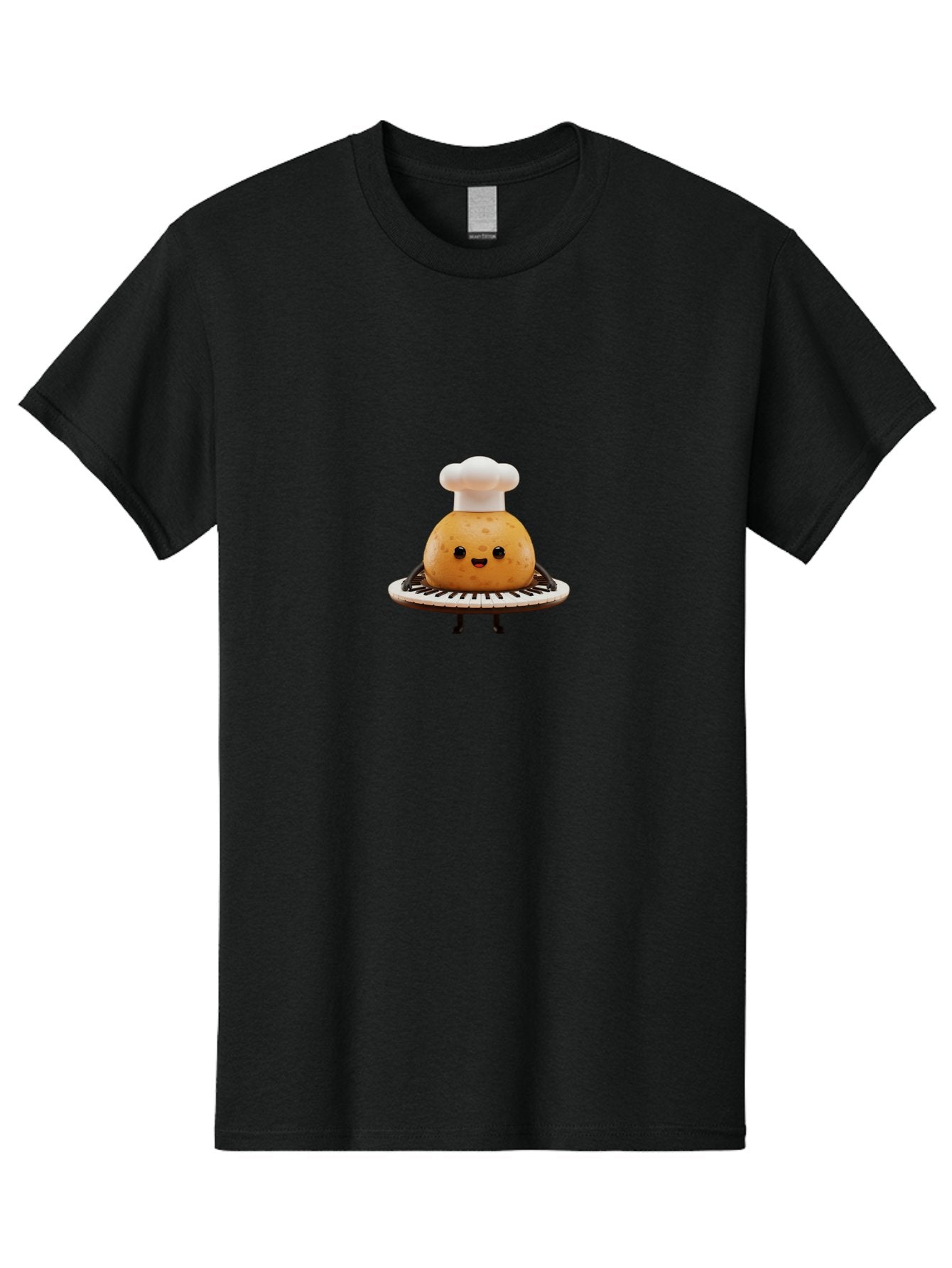 Potato-Chef Men'S Graphic Tee, 100% Cotton, Comfortable Casual Summer Wear, Machine Washable, Potato Character, Chef Hat, Kitchen Appliance, Playful Illustration, Cartoon Food, Cooking Theme, Whimsical Design, Funny Kitchen, Digital Art Bab215 15