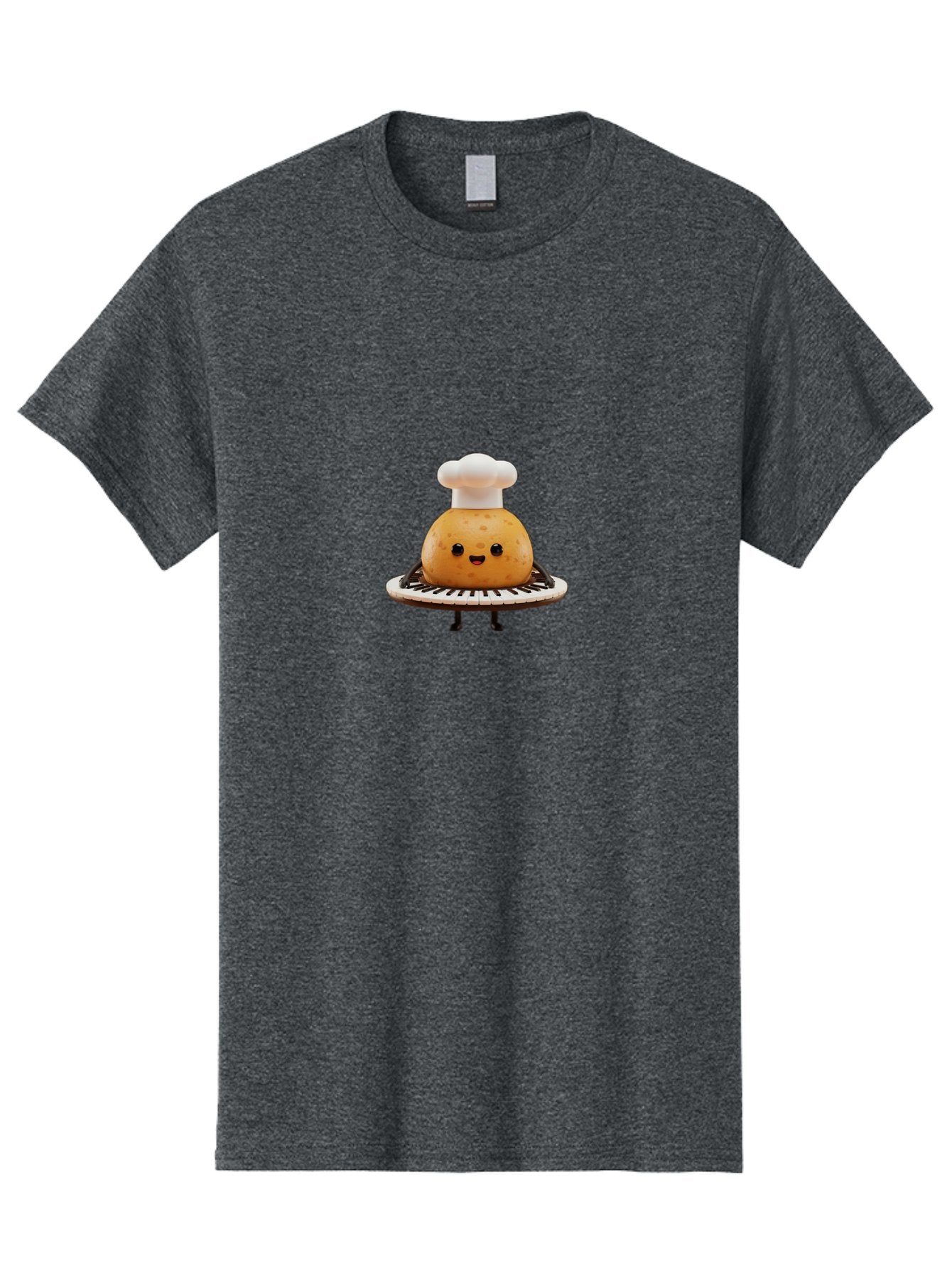 Potato-Chef Men'S Graphic Tee, 100% Cotton, Comfortable Casual Summer Wear, Machine Washable, Potato Character, Chef Hat, Kitchen Appliance, Playful Illustration, Cartoon Food, Cooking Theme, Whimsical Design, Funny Kitchen, Digital Art Bab215