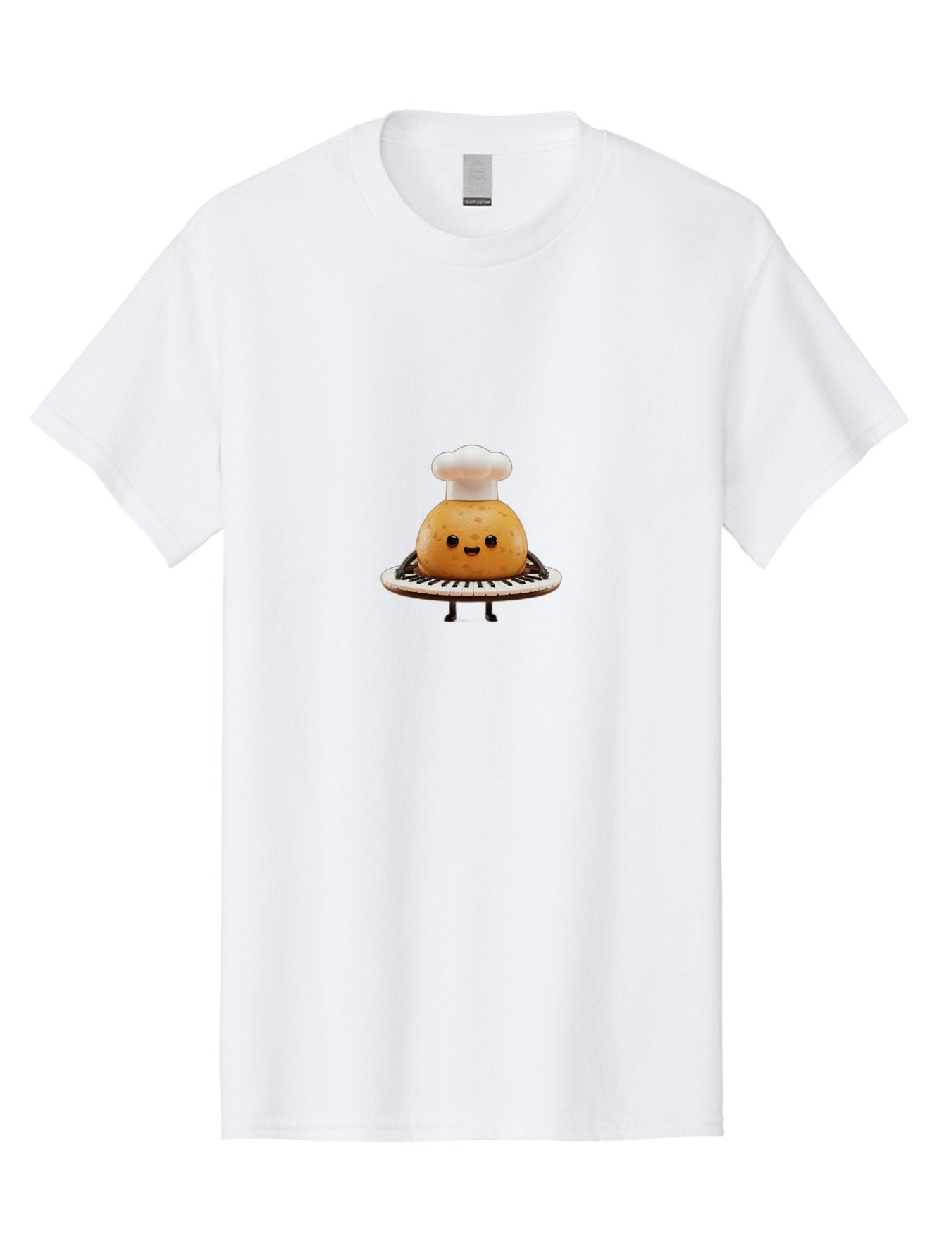 Potato-Chef Men'S Graphic Tee, 100% Cotton, Comfortable Casual Summer Wear, Machine Washable, Potato Character, Chef Hat, Kitchen Appliance, Playful Illustration, Cartoon Food, Cooking Theme, Whimsical Design, Funny Kitchen, Digital Art Bab215 13