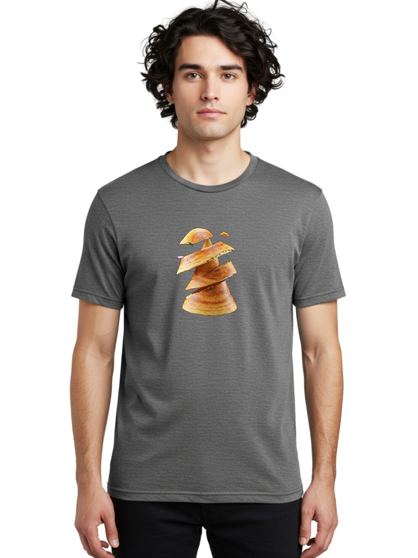 Potato-Chips-Tree Men'S Graphic Tee, 100% Cotton, Comfortable Casual Summer Wear, Machine Washable, Potato Chips Forming A Christmas Tree, Crispy Snack, Savory Delight, Crunchy Texture, Stack Of Chips, Festive Snack, Food Art, Bab216 20