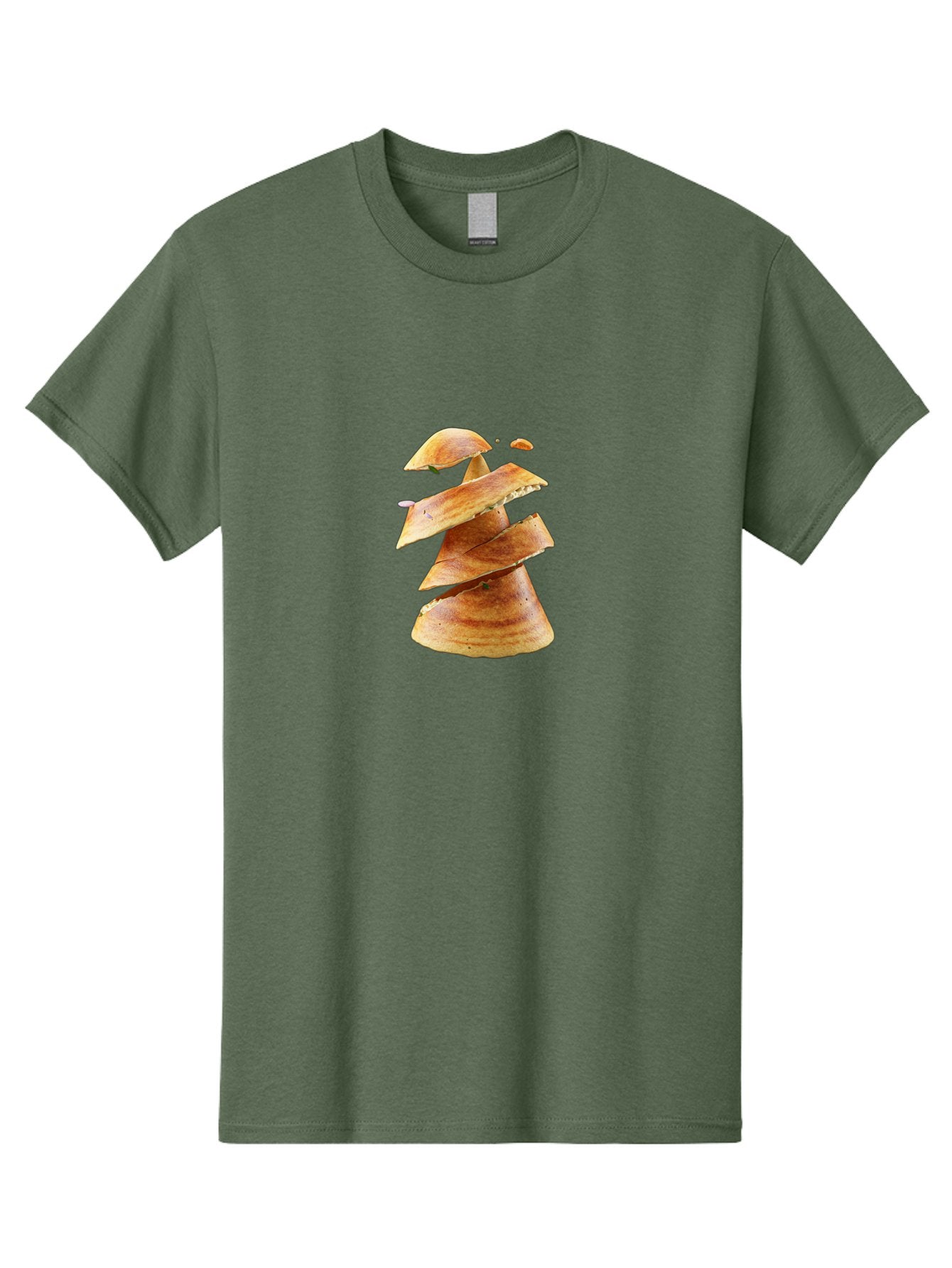 Potato-Chips-Tree Men'S Graphic Tee, 100% Cotton, Comfortable Casual Summer Wear, Machine Washable, Potato Chips Forming A Christmas Tree, Crispy Snack, Savory Delight, Crunchy Texture, Stack Of Chips, Festive Snack, Food Art, Bab216 7