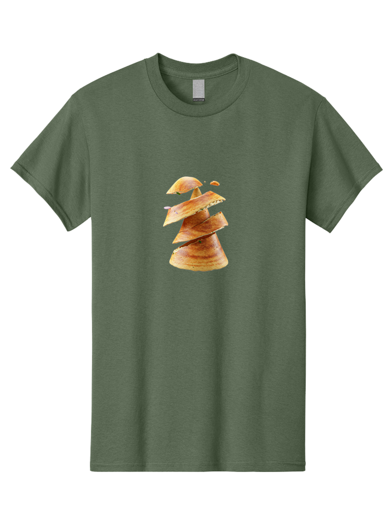 Potato-Chips-Tree Men'S Graphic Tee, 100% Cotton, Comfortable Casual Summer Wear, Machine Washable, Potato Chips Forming A Christmas Tree, Crispy Snack, Savory Delight, Crunchy Texture, Stack Of Chips, Festive Snack, Food Art, Bab216 25