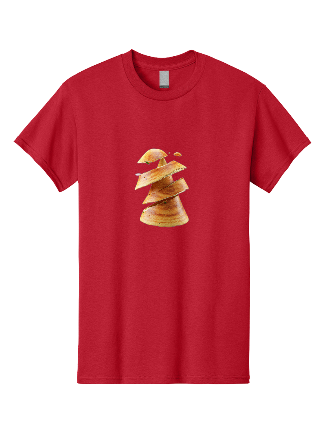 Potato-Chips-Tree Men'S Graphic Tee, 100% Cotton, Comfortable Casual Summer Wear, Machine Washable, Potato Chips Forming A Christmas Tree, Crispy Snack, Savory Delight, Crunchy Texture, Stack Of Chips, Festive Snack, Food Art, Bab216 3