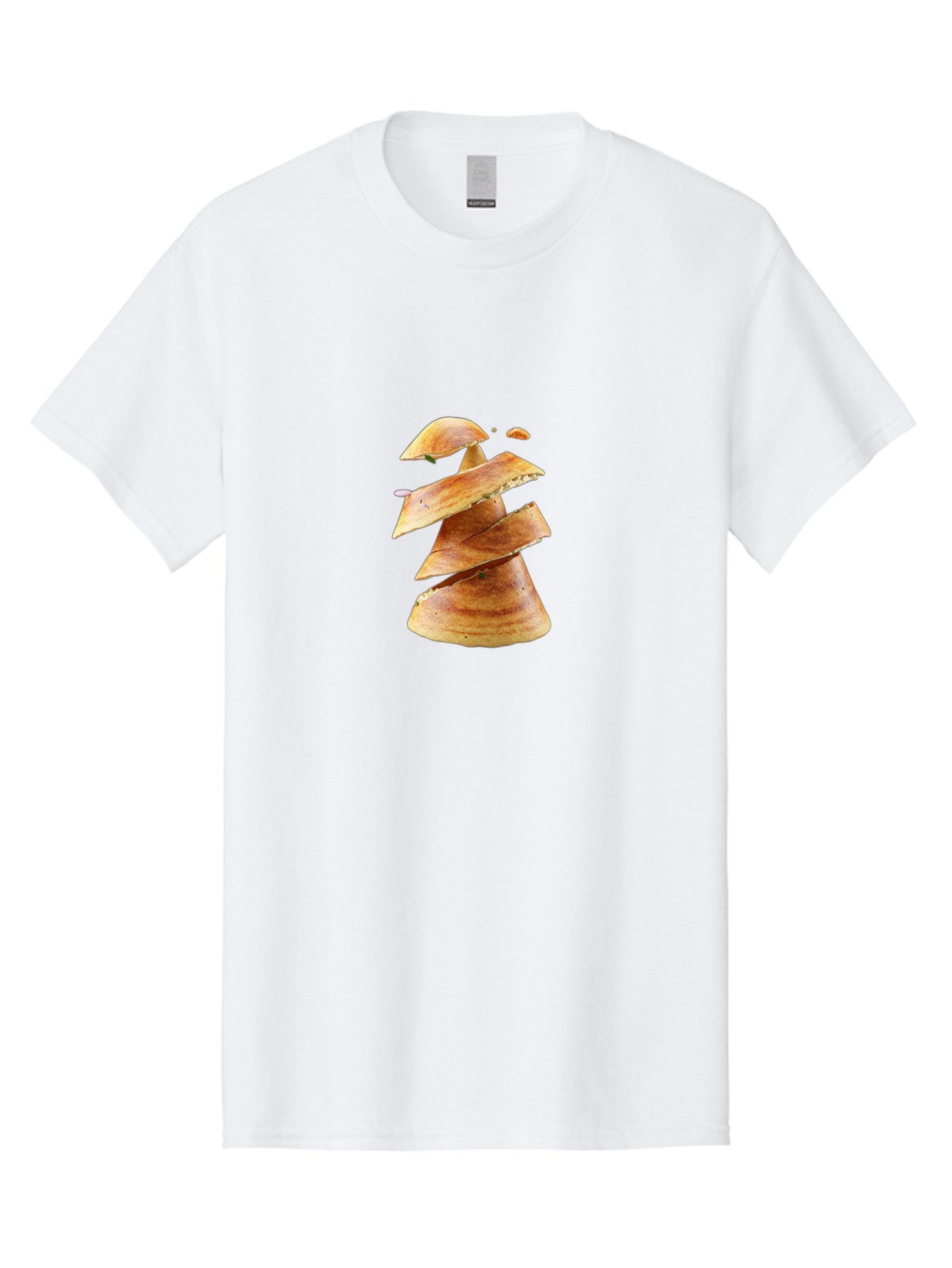 Potato-Chips-Tree Men'S Graphic Tee, 100% Cotton, Comfortable Casual Summer Wear, Machine Washable, Potato Chips Forming A Christmas Tree, Crispy Snack, Savory Delight, Crunchy Texture, Stack Of Chips, Festive Snack, Food Art, Bab216 3