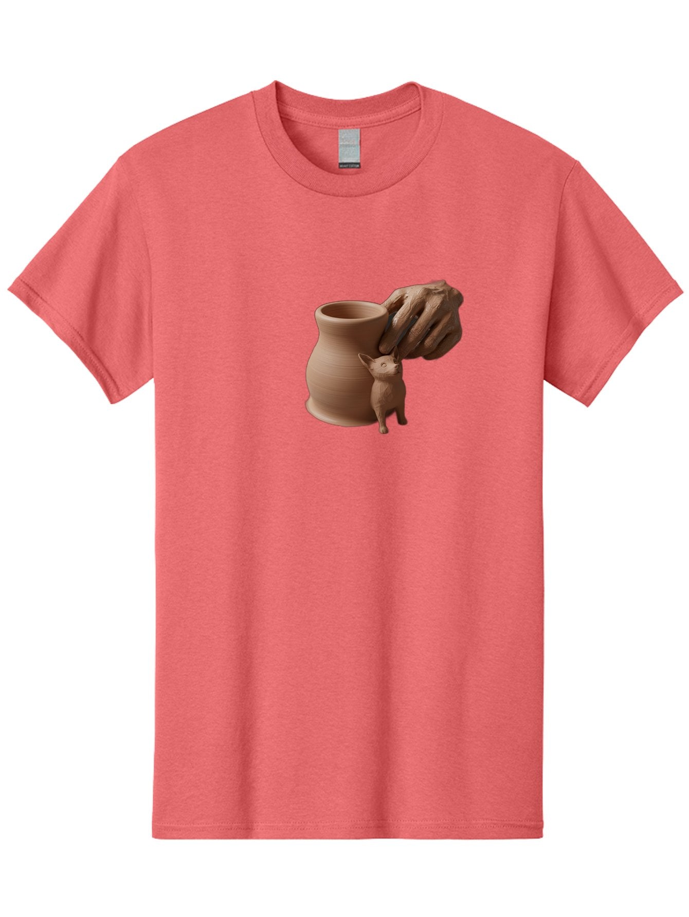 Potter-S-Hand Men'S Graphic Tee, 100% Cotton, Comfortable Casual Summer Wear, Machine Washable, Clay Pottery, Handmade Ceramics, Pottery Wheel, Earthenware, Clay Modeling, Sculpting, Creative Expression, Artistic Process, Pottery Art, Bab230 8