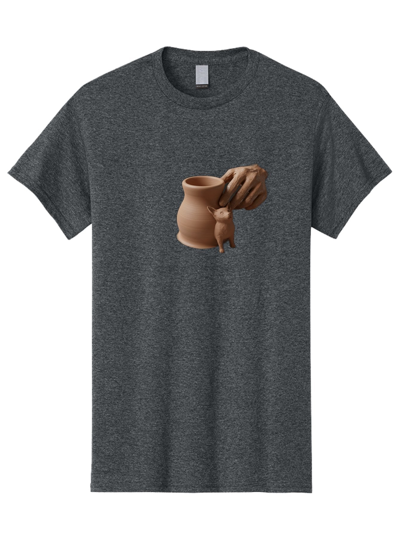 Potter-S-Hand Men'S Graphic Tee, 100% Cotton, Comfortable Casual Summer Wear, Machine Washable, Clay Pottery, Handmade Ceramics, Pottery Wheel, Earthenware, Clay Modeling, Sculpting, Creative Expression, Artistic Process, Pottery Art, Bab230 15