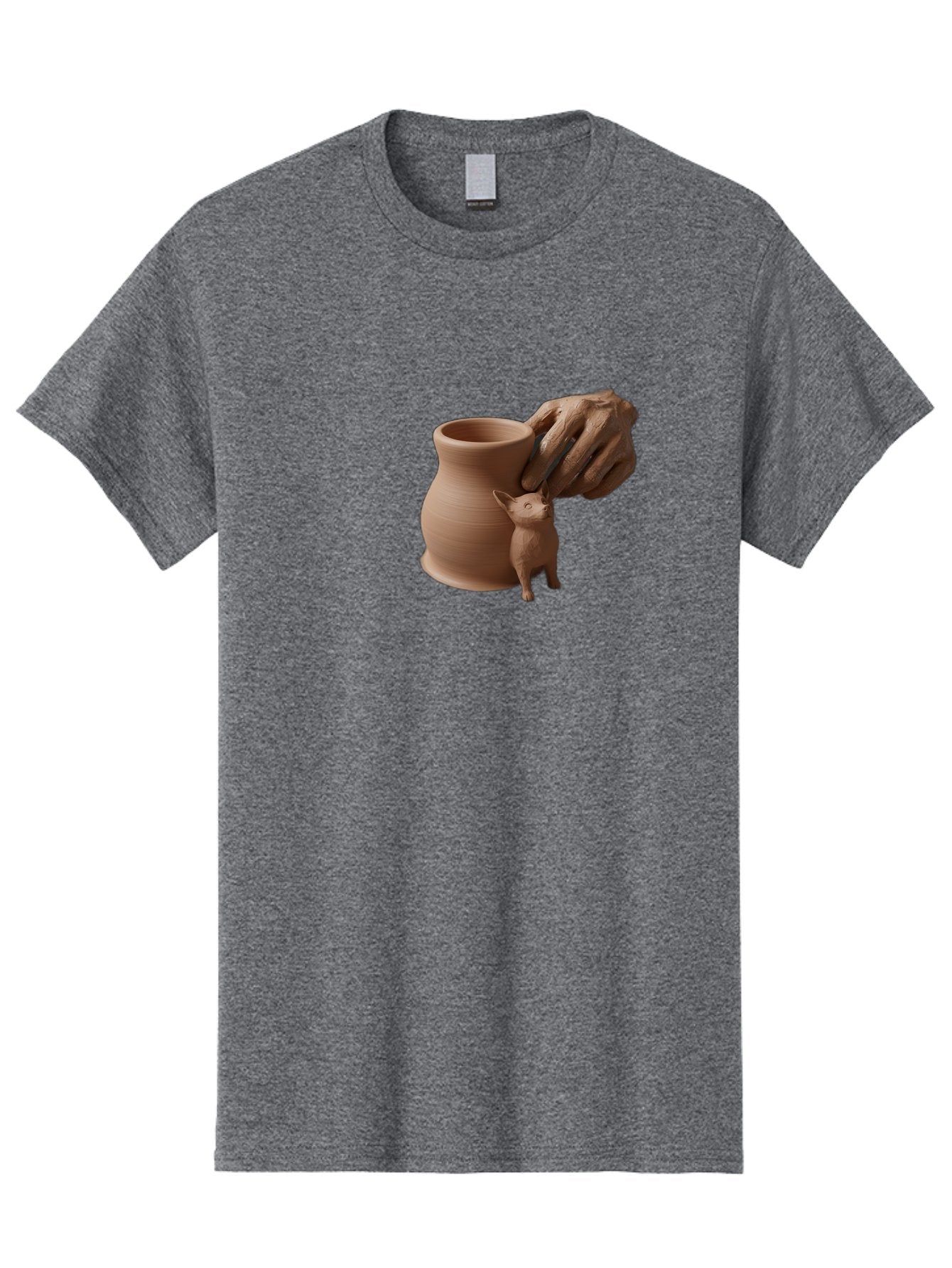Potter-S-Hand Men'S Graphic Tee, 100% Cotton, Comfortable Casual Summer Wear, Machine Washable, Clay Pottery, Handmade Ceramics, Pottery Wheel, Earthenware, Clay Modeling, Sculpting, Creative Expression, Artistic Process, Pottery Art, Bab230 10