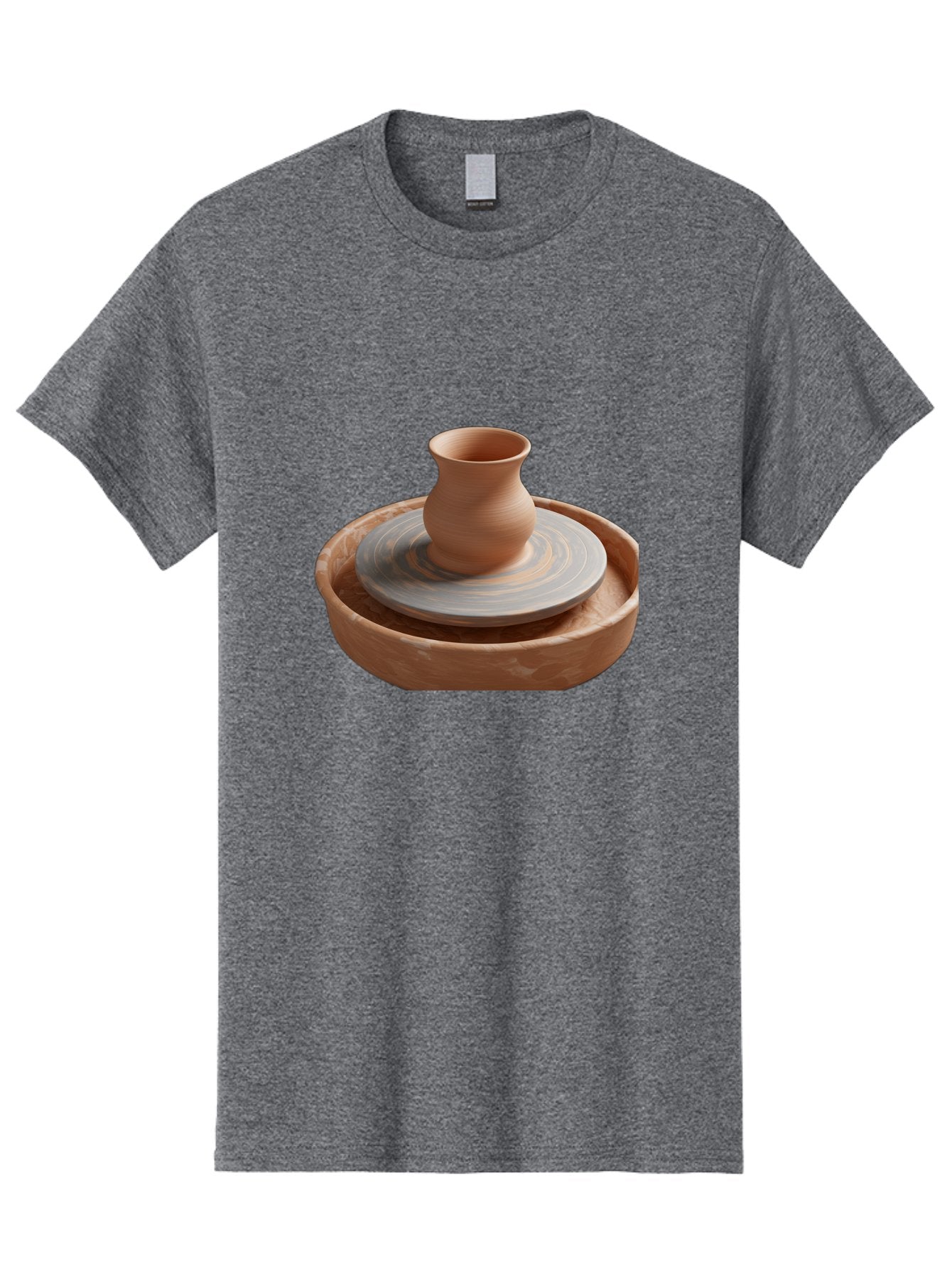 Potter-S-Wheel-5 Men'S Graphic Tee, 100% Cotton, Comfortable Casual Summer Wear, Machine Washable, Potter'S Wheel, Clay Pot, Pottery Making, Ceramics, Handmade, Artisanal, Creative Process, Craft, Pottery Wheel, Clay Vessel Bab236 5