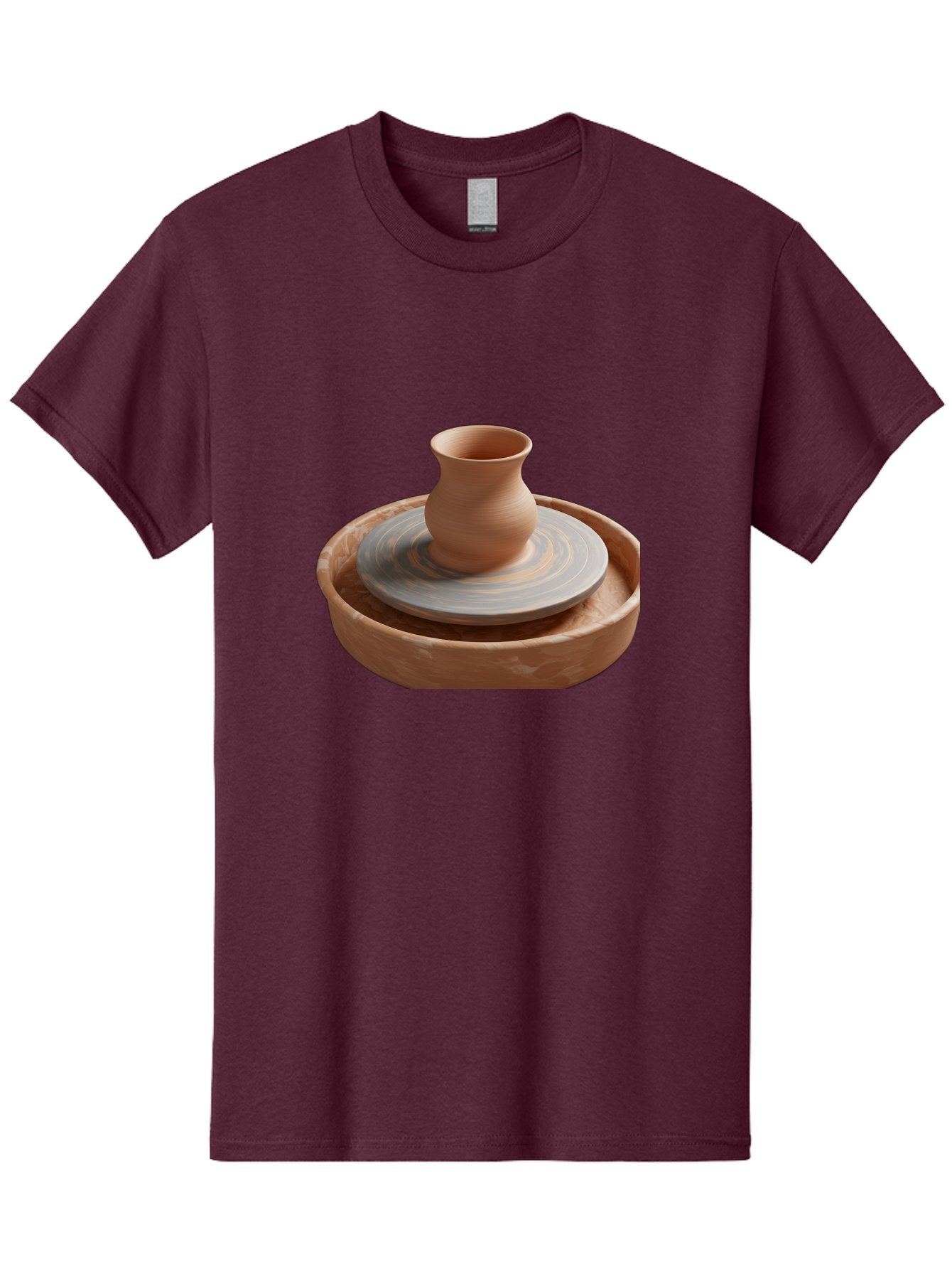 Potter-S-Wheel-5 Men'S Graphic Tee, 100% Cotton, Comfortable Casual Summer Wear, Machine Washable, Potter'S Wheel, Clay Pot, Pottery Making, Ceramics, Handmade, Artisanal, Creative Process, Craft, Pottery Wheel, Clay Vessel Bab236 6