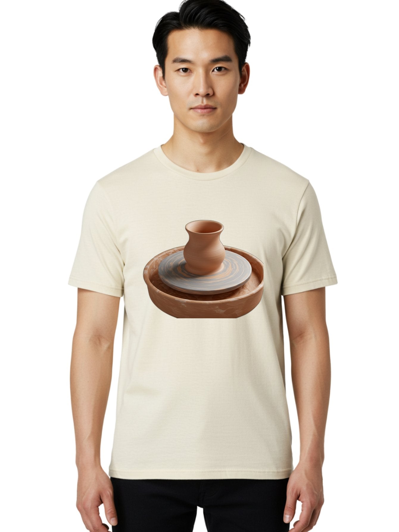 Potter-S-Wheel-5 Men'S Graphic Tee, 100% Cotton, Comfortable Casual Summer Wear, Machine Washable, Potter'S Wheel, Clay Pot, Pottery Making, Ceramics, Handmade, Artisanal, Creative Process, Craft, Pottery Wheel, Clay Vessel Bab236 28