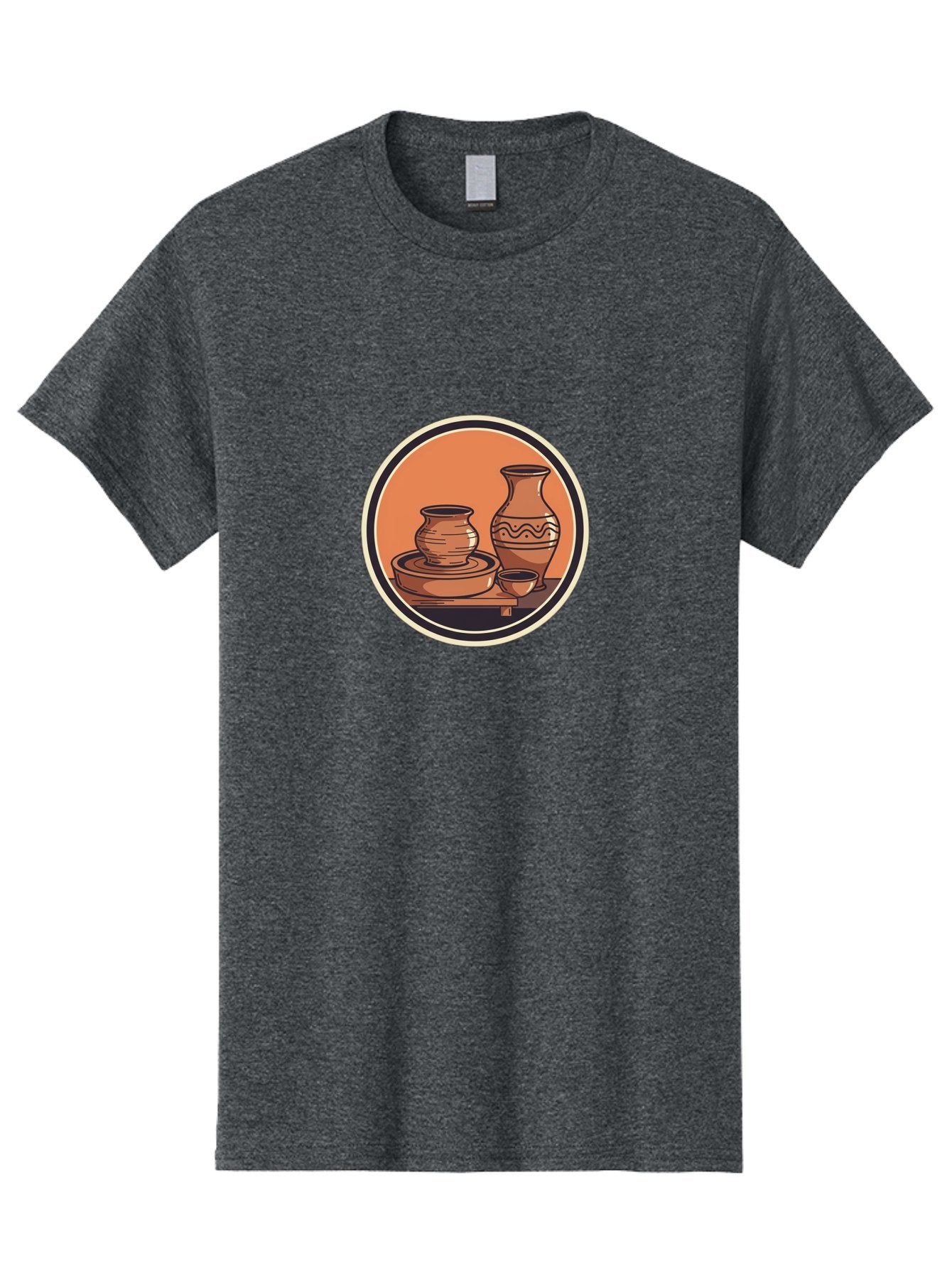 Pottery-2 Men'S Graphic Tee, 100% Cotton, Comfortable Casual Summer Wear, Machine Washable, Handmade Pottery, Clay Vessels, Ceramic Art, Terracotta Pots, Decorative Vase, Pottery Wheel, Traditional Crafts, Earthy Tones Bab243 9