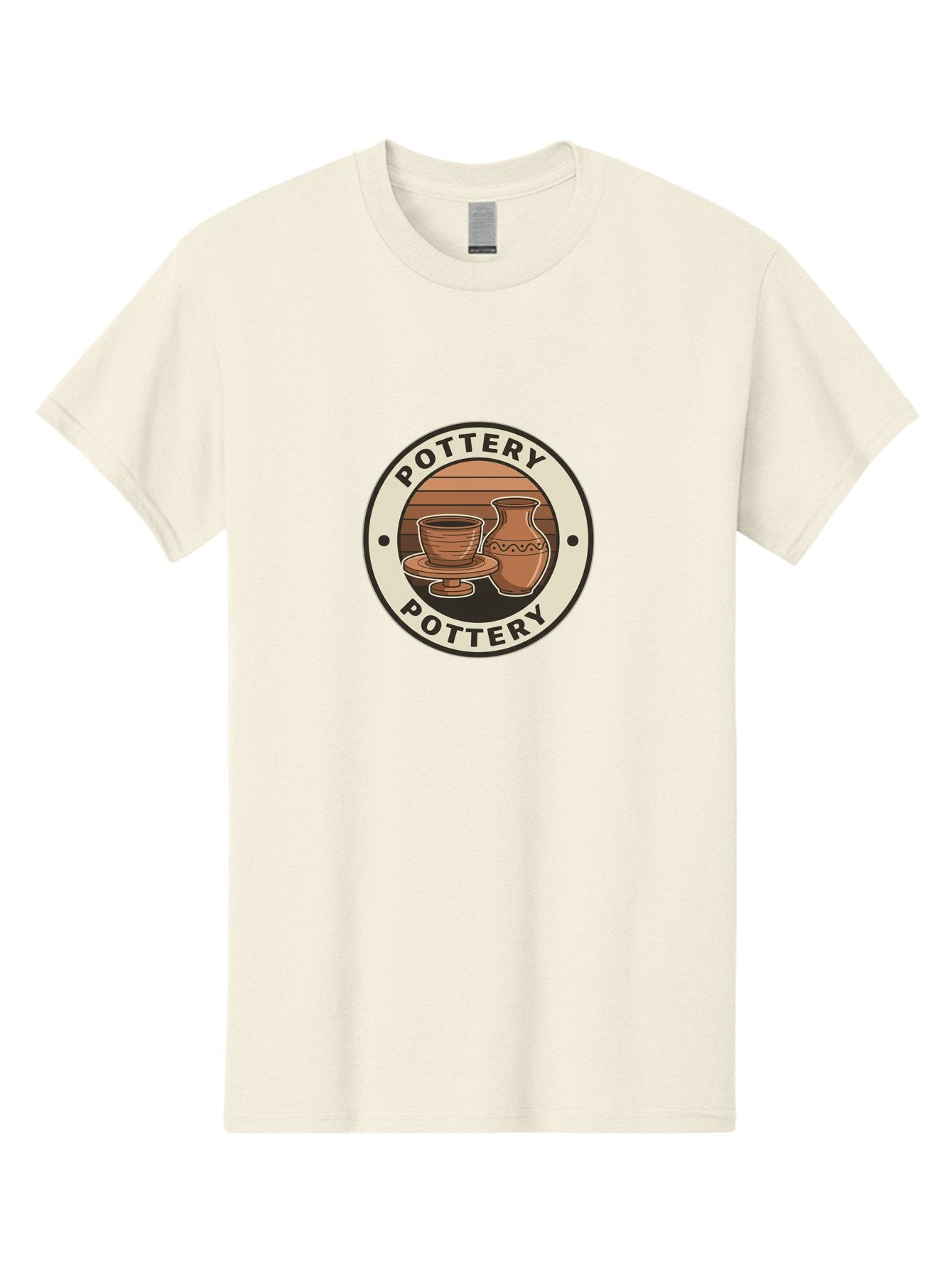 Pottery-Pottery Men'S Graphic Tee, 100% Cotton, Comfortable Casual Summer Wear, Machine Washable, Handmade Ceramics, Clay Pottery, Decorative Vases, Pottery Wheel, Ceramic Art, Brown Pottery, Pottery Designs, Handcrafted Pottery, Bab245 11