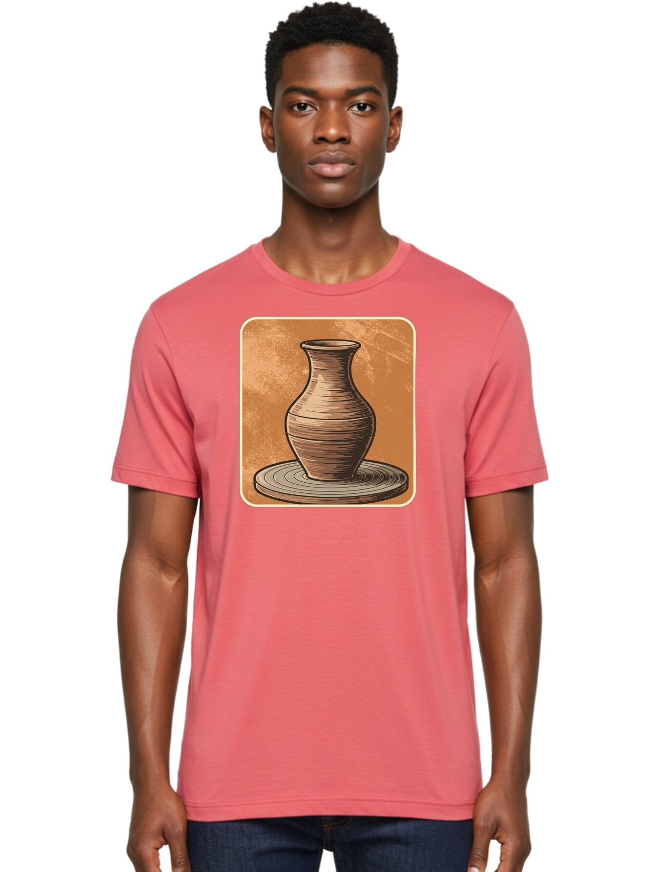 Pottery-Vase Men'S Graphic Tee, 100% Cotton, Comfortable Casual Summer Wear, Machine Washable, Pottery Wheel, Clay Vase, Handmade Ceramics, Artisanal Craftsmanship, Traditional Pottery, Earthenware, Terracotta, Pottery Making, Clay Modeling, Bab246 16