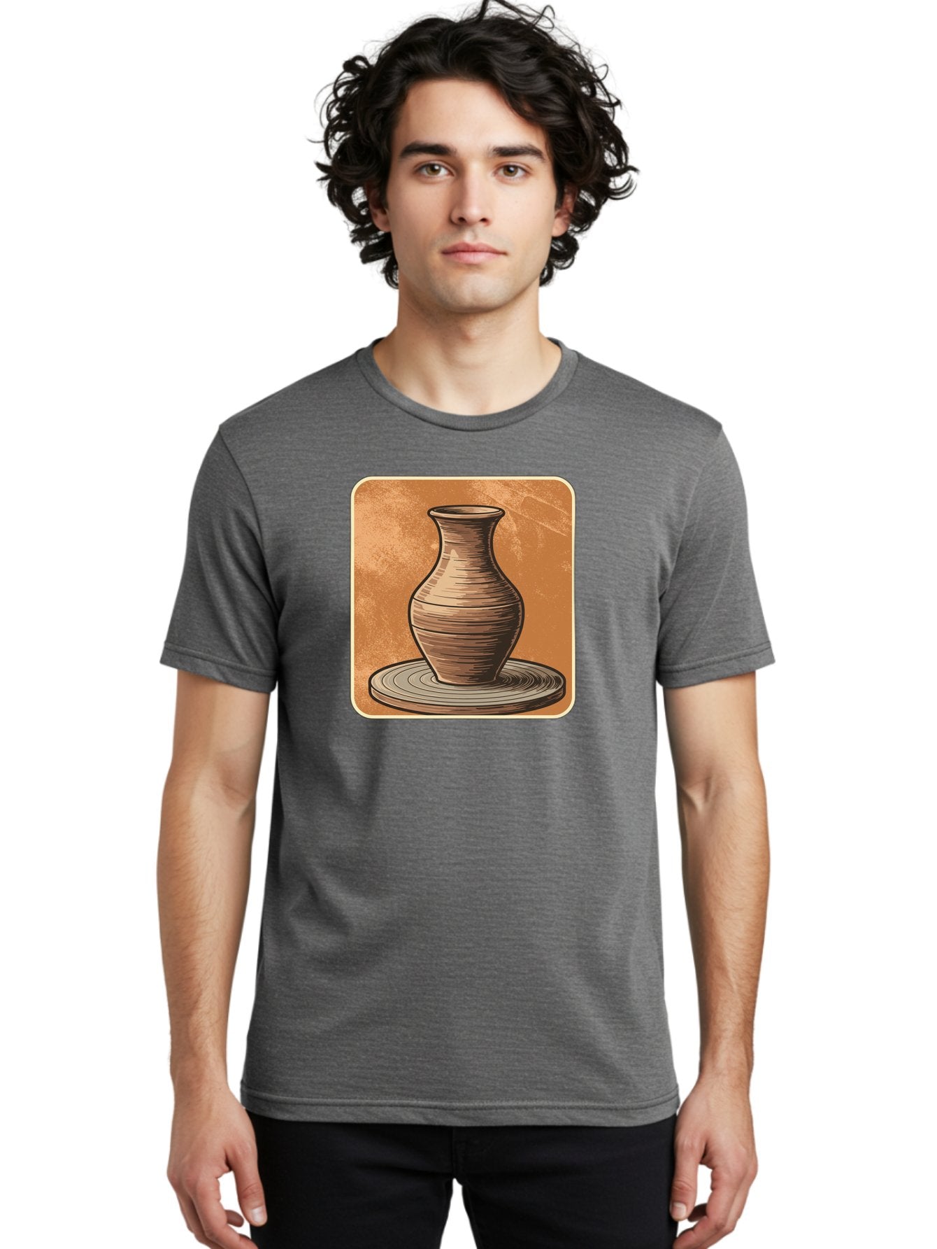 Pottery-Vase Men'S Graphic Tee, 100% Cotton, Comfortable Casual Summer Wear, Machine Washable, Pottery Wheel, Clay Vase, Handmade Ceramics, Artisanal Craftsmanship, Traditional Pottery, Earthenware, Terracotta, Pottery Making, Clay Modeling, Bab246 29