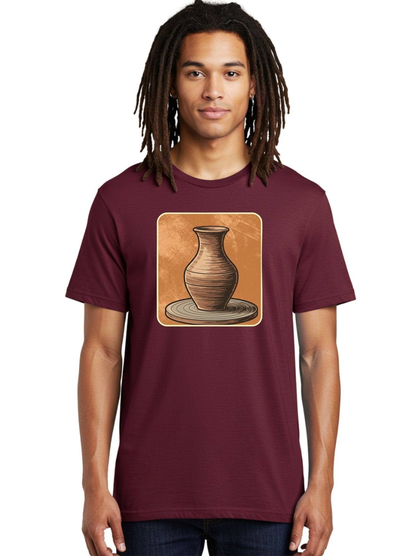Pottery-Vase Men'S Graphic Tee, 100% Cotton, Comfortable Casual Summer Wear, Machine Washable, Pottery Wheel, Clay Vase, Handmade Ceramics, Artisanal Craftsmanship, Traditional Pottery, Earthenware, Terracotta, Pottery Making, Clay Modeling, Bab246 26