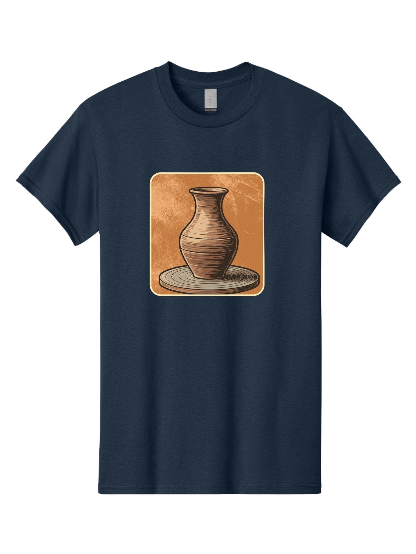 Pottery-Vase Men'S Graphic Tee, 100% Cotton, Comfortable Casual Summer Wear, Machine Washable, Pottery Wheel, Clay Vase, Handmade Ceramics, Artisanal Craftsmanship, Traditional Pottery, Earthenware, Terracotta, Pottery Making, Clay Modeling, Bab246