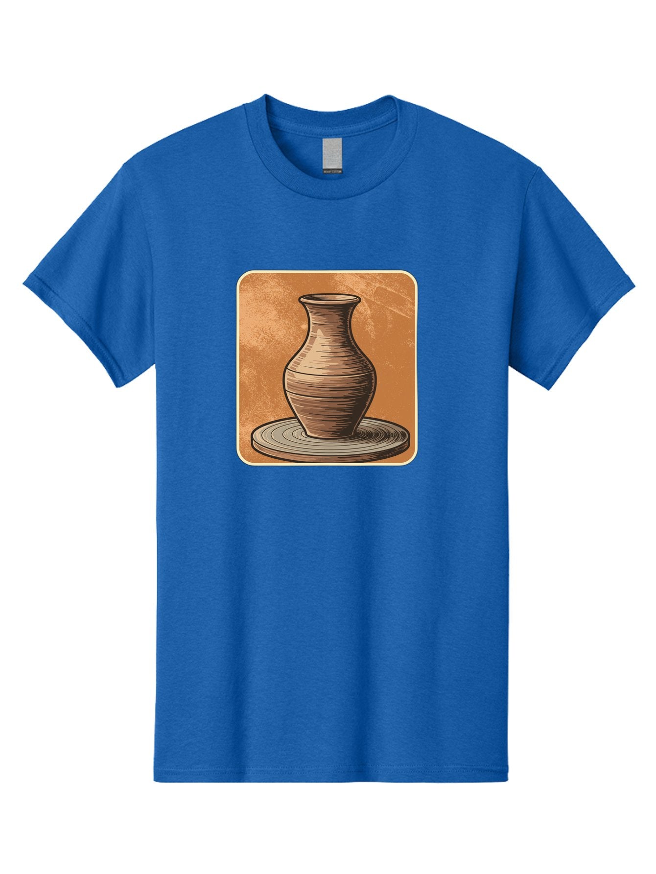 Pottery-Vase Men'S Graphic Tee, 100% Cotton, Comfortable Casual Summer Wear, Machine Washable, Pottery Wheel, Clay Vase, Handmade Ceramics, Artisanal Craftsmanship, Traditional Pottery, Earthenware, Terracotta, Pottery Making, Clay Modeling, Bab246