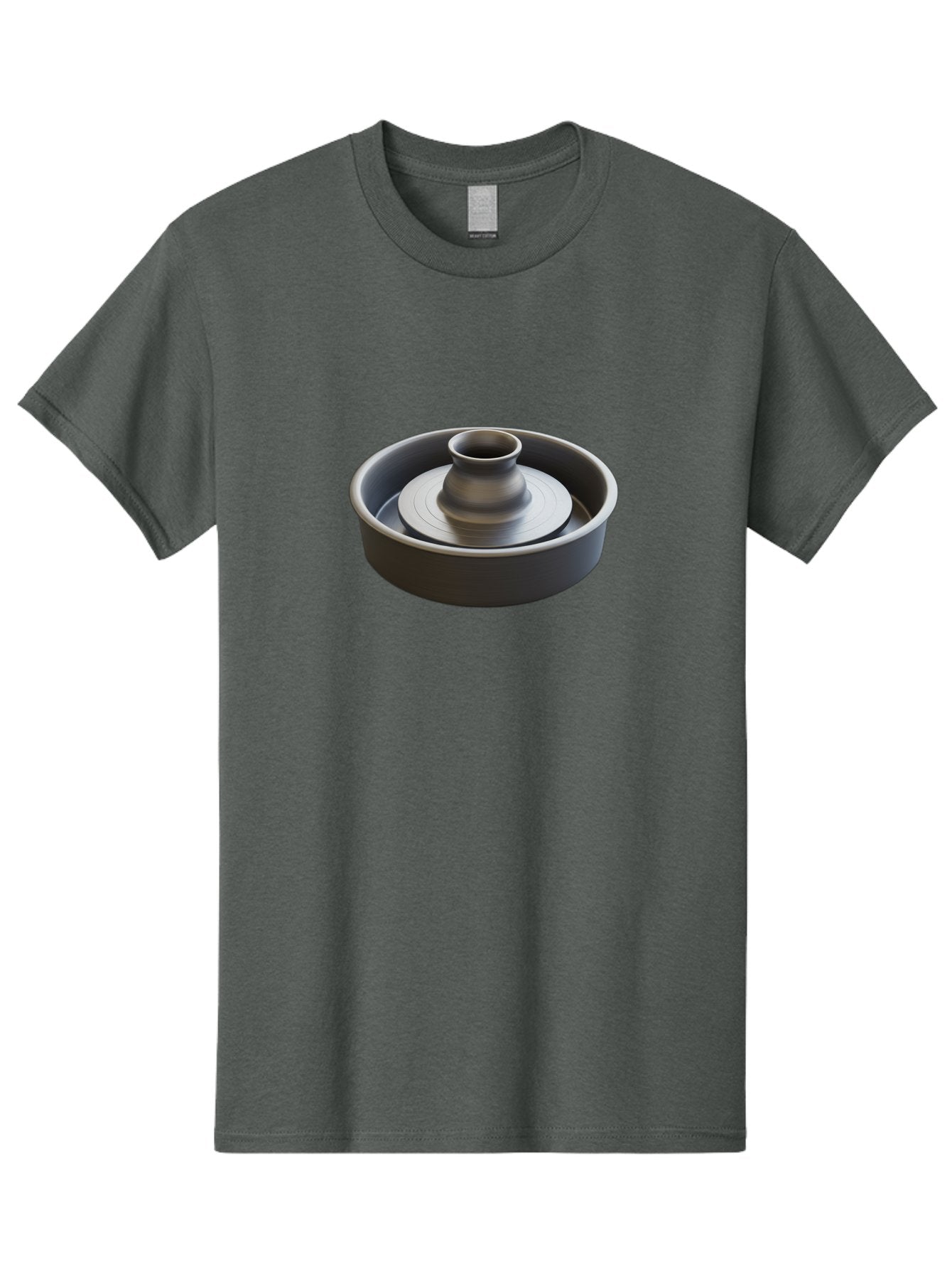 Pottery-Wheel-2 Men'S Graphic Tee, 100% Cotton, Comfortable Casual Summer Wear, Machine Washable, Pottery Wheel, Clay Spinning Wheel, Ceramics, Studio Equipment, Artist'S Tool, Creative Process, Handmade Crafts, Wheel Throwing Bab250 11