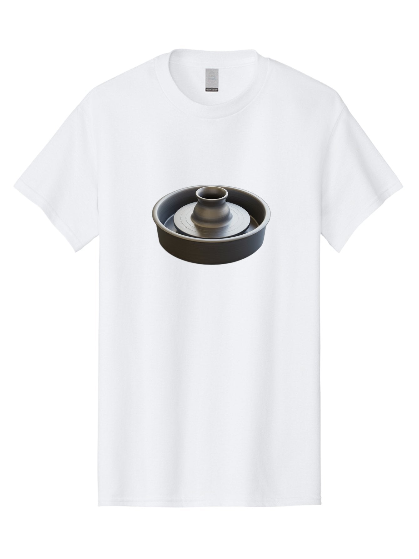 Pottery-Wheel-2 Men'S Graphic Tee, 100% Cotton, Comfortable Casual Summer Wear, Machine Washable, Pottery Wheel, Clay Spinning Wheel, Ceramics, Studio Equipment, Artist'S Tool, Creative Process, Handmade Crafts, Wheel Throwing Bab250 9
