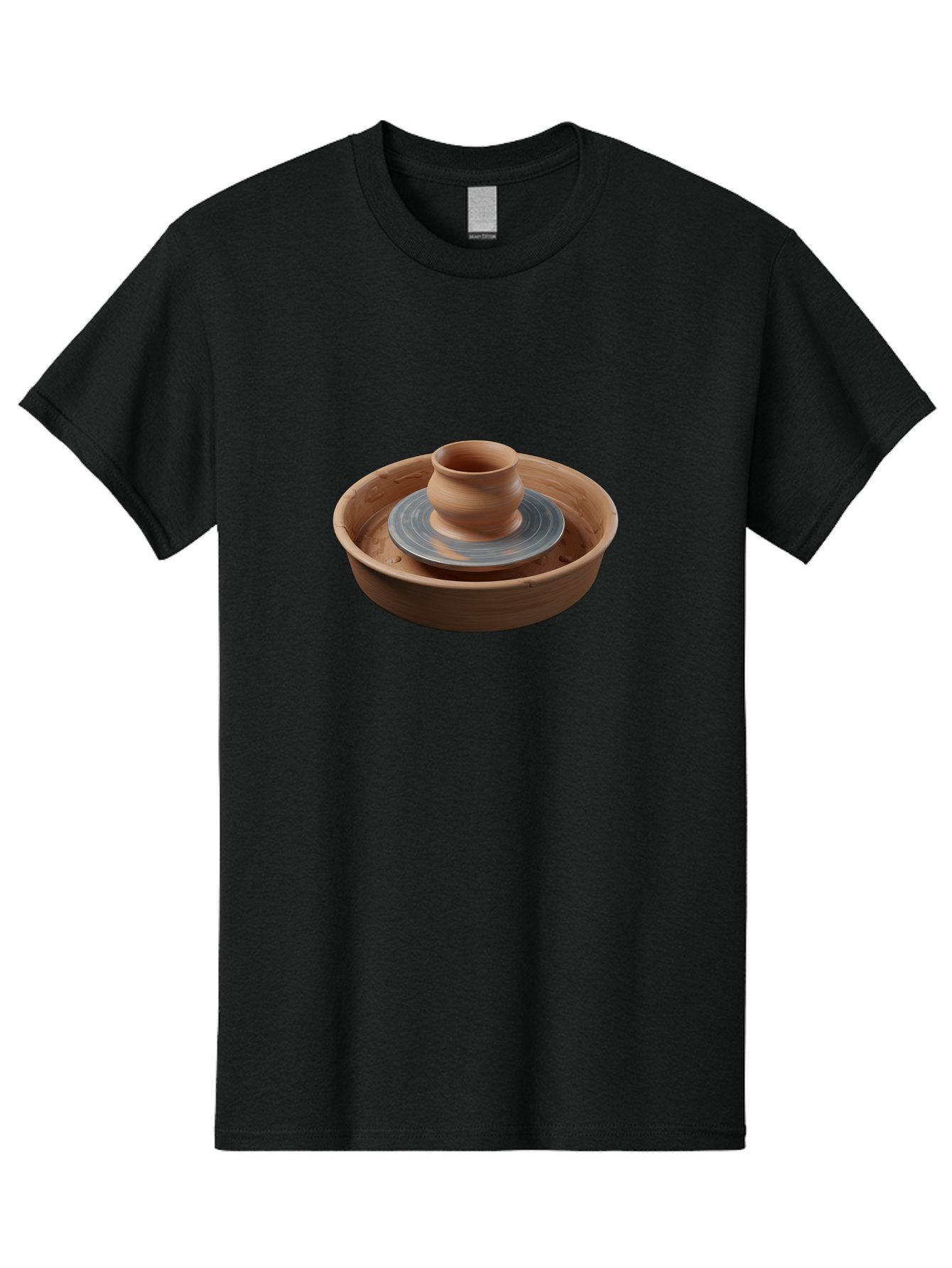 Pottery-Wheel-3 Men'S Graphic Tee, 100% Cotton, Comfortable Casual Summer Wear, Machine Washable, Pottery Wheel, Clay Pot, Ceramics, Pottery Making, Handmade Crafts, Artisanal Pottery, Clay Spinning, Creative Process, Artisan Work Bab251 6