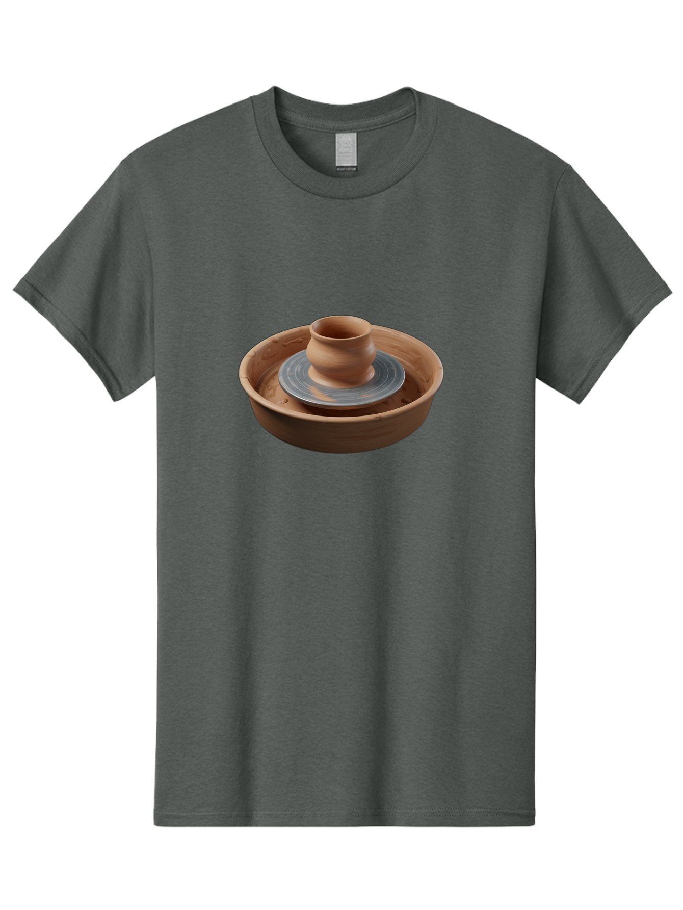 Pottery-Wheel-3 Men'S Graphic Tee, 100% Cotton, Comfortable Casual Summer Wear, Machine Washable, Pottery Wheel, Clay Pot, Ceramics, Pottery Making, Handmade Crafts, Artisanal Pottery, Clay Spinning, Creative Process, Artisan Work Bab251 3