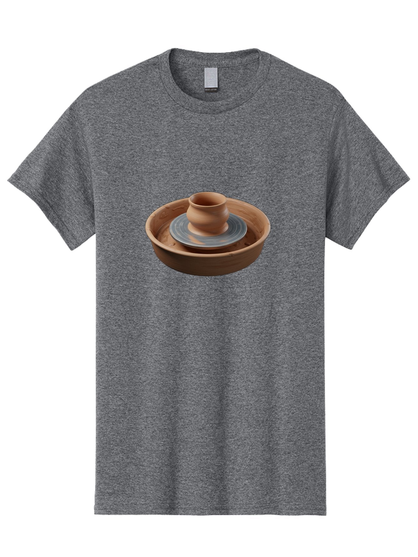 Pottery-Wheel-3 Men'S Graphic Tee, 100% Cotton, Comfortable Casual Summer Wear, Machine Washable, Pottery Wheel, Clay Pot, Ceramics, Pottery Making, Handmade Crafts, Artisanal Pottery, Clay Spinning, Creative Process, Artisan Work Bab251 8