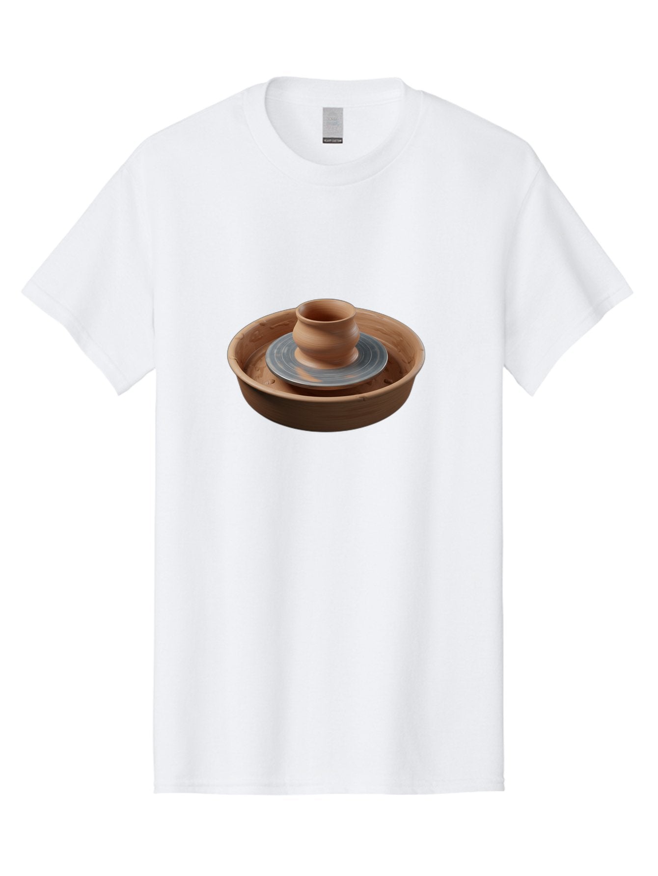 Pottery-Wheel-3 Men'S Graphic Tee, 100% Cotton, Comfortable Casual Summer Wear, Machine Washable, Pottery Wheel, Clay Pot, Ceramics, Pottery Making, Handmade Crafts, Artisanal Pottery, Clay Spinning, Creative Process, Artisan Work Bab251 11