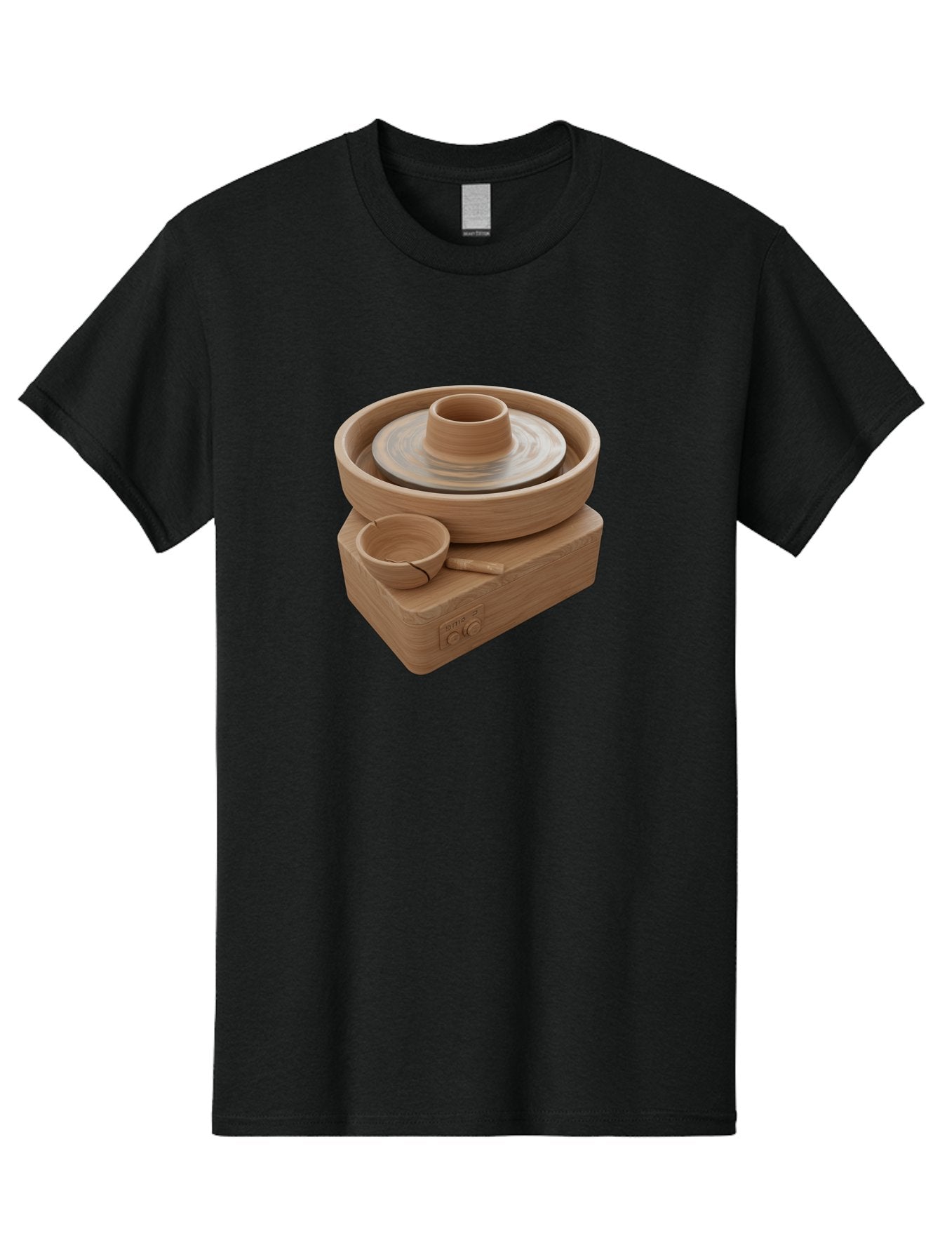 Pottery-Wheel-4 Men'S Graphic Tee, 100% Cotton, Comfortable Casual Summer Wear, Machine Washable, Potter'S Wheel, Clay Pot, Ceramics, Pottery Wheel, Handmade Crafts, Creative Art, Pottery Tools, Artisan Work, Clay Modeling, Pottery Making Bab252