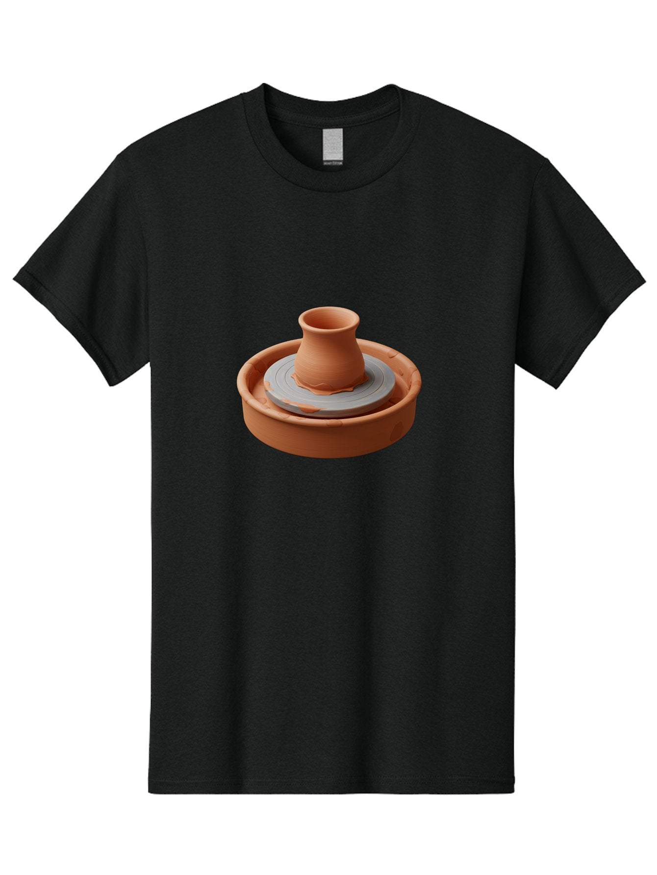 Pottery-Wheel-Clay-Pot Men'S Graphic Tee, 100% Cotton, Comfortable Casual Summer Wear, Machine Washable, Pottery Wheel, Clay Pot, Ceramics, Handmade, Craftsmanship, Creative Process, Clay Modeling, Artisanal, Pottery Making, Terracotta, Bab253 15