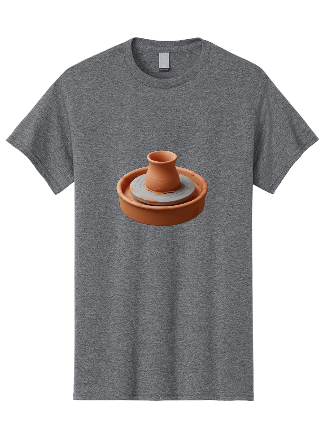 Pottery-Wheel-Clay-Pot Men'S Graphic Tee, 100% Cotton, Comfortable Casual Summer Wear, Machine Washable, Pottery Wheel, Clay Pot, Ceramics, Handmade, Craftsmanship, Creative Process, Clay Modeling, Artisanal, Pottery Making, Terracotta, Bab253 11