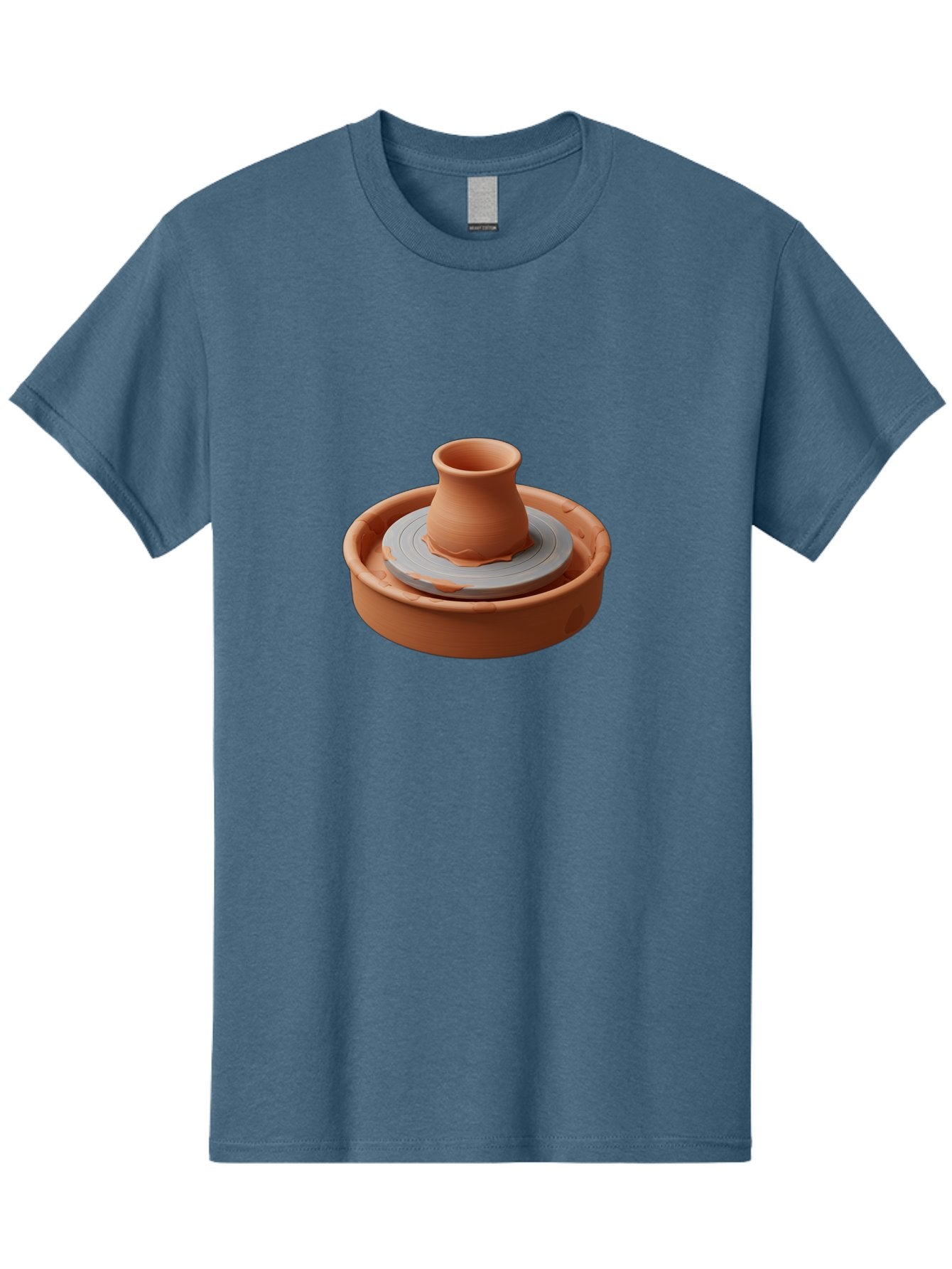 Pottery-Wheel-Clay-Pot Men'S Graphic Tee, 100% Cotton, Comfortable Casual Summer Wear, Machine Washable, Pottery Wheel, Clay Pot, Ceramics, Handmade, Craftsmanship, Creative Process, Clay Modeling, Artisanal, Pottery Making, Terracotta, Bab253 4