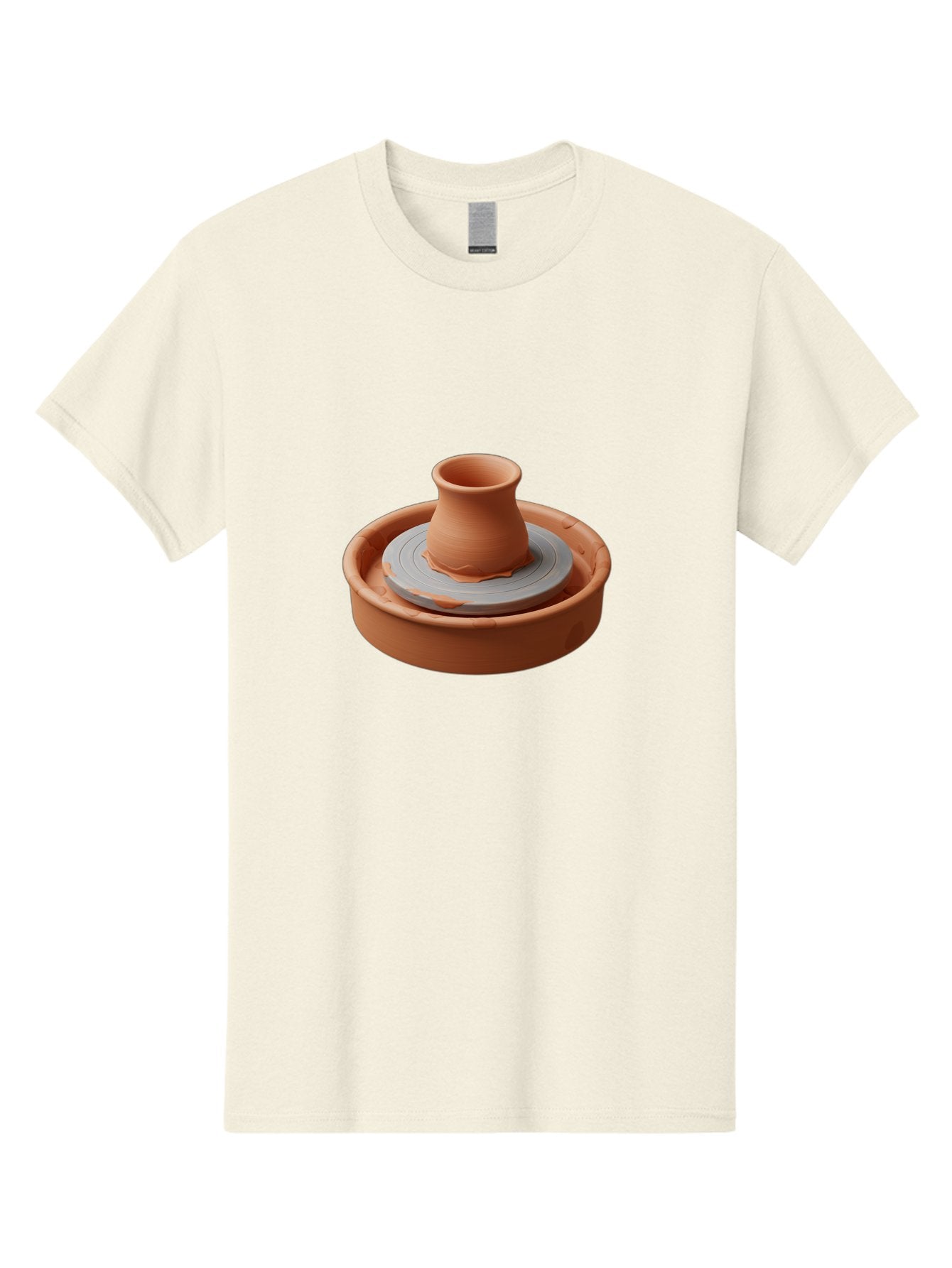 Pottery-Wheel-Clay-Pot Men'S Graphic Tee, 100% Cotton, Comfortable Casual Summer Wear, Machine Washable, Pottery Wheel, Clay Pot, Ceramics, Handmade, Craftsmanship, Creative Process, Clay Modeling, Artisanal, Pottery Making, Terracotta, Bab253 13