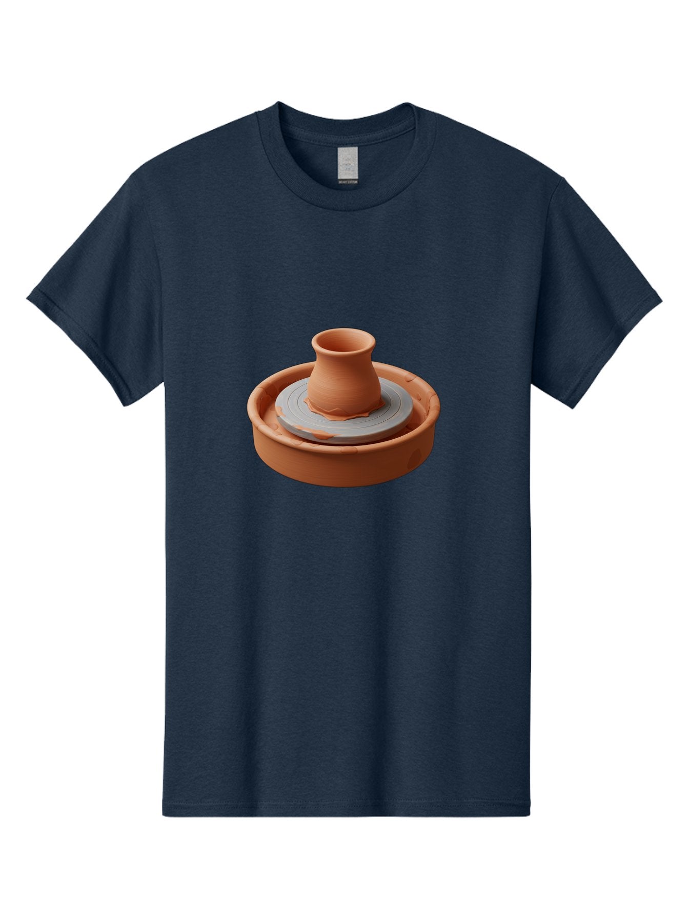 Pottery-Wheel-Clay-Pot Men'S Graphic Tee, 100% Cotton, Comfortable Casual Summer Wear, Machine Washable, Pottery Wheel, Clay Pot, Ceramics, Handmade, Craftsmanship, Creative Process, Clay Modeling, Artisanal, Pottery Making, Terracotta, Bab253 10