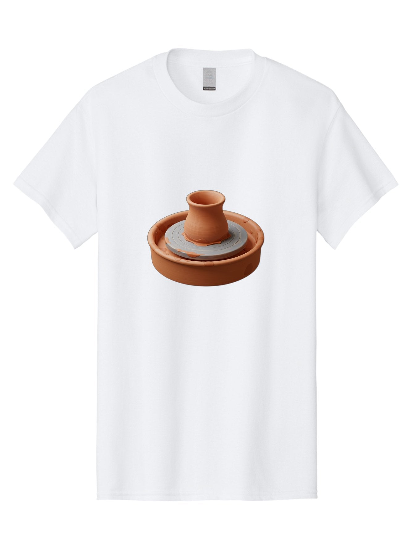 Pottery-Wheel-Clay-Pot Men'S Graphic Tee, 100% Cotton, Comfortable Casual Summer Wear, Machine Washable, Pottery Wheel, Clay Pot, Ceramics, Handmade, Craftsmanship, Creative Process, Clay Modeling, Artisanal, Pottery Making, Terracotta, Bab253 9