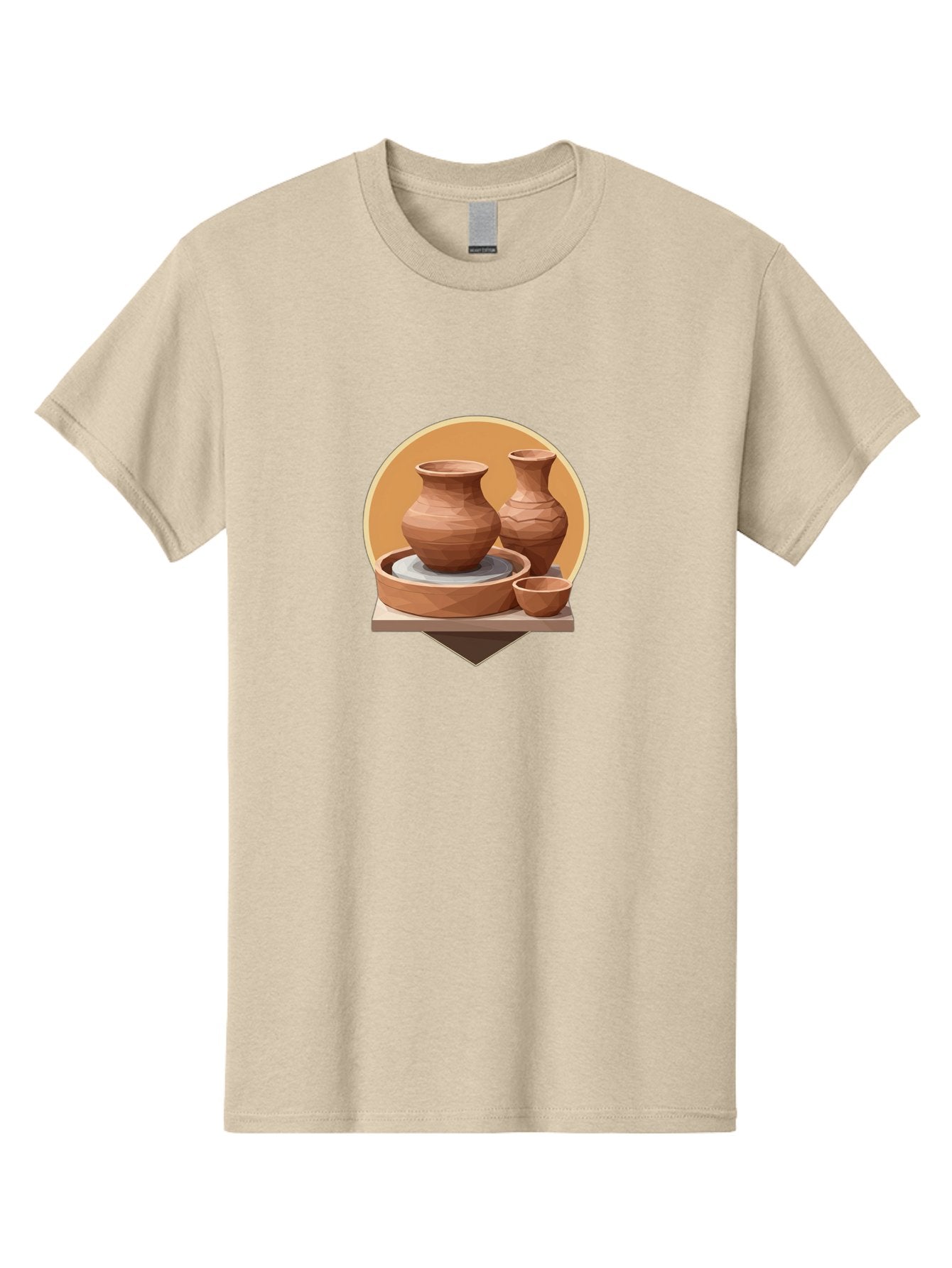 Pottery Men'S Graphic Tee, 100% Cotton, Comfortable Casual Summer Wear, Machine Washable, Pottery Wheel, Clay Pots, Ceramics, Handmade, Terracotta, Craftsmanship, Artisanal, Vase, Bowl, Creative Process, Clay Modeling Bab256