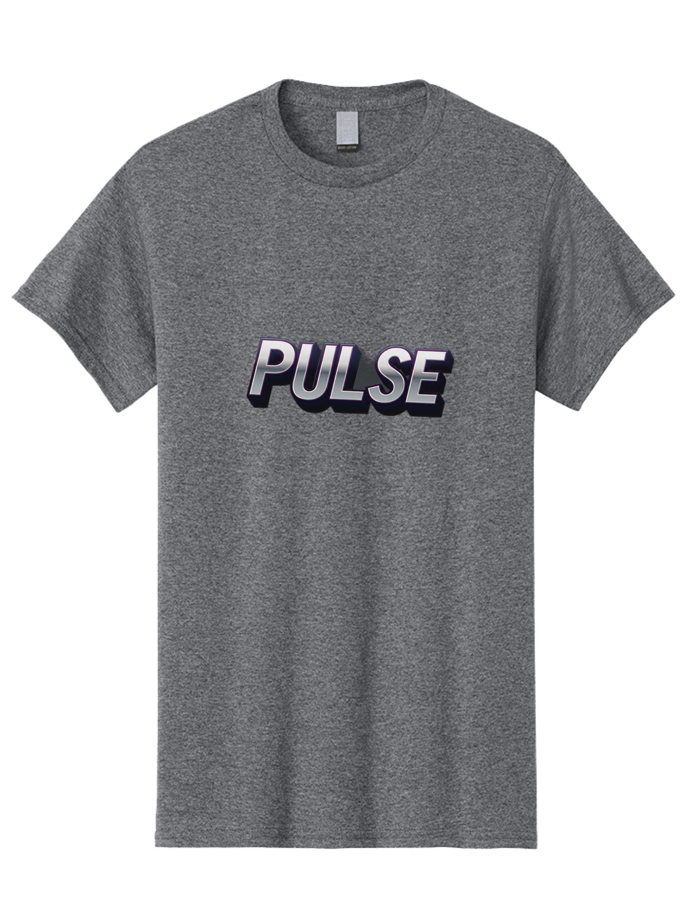 Pulse Men'S Graphic Tee, 100% Cotton, Comfortable Casual Summer Wear, Machine Washable, Pulse, Energy Boost, Vibrant Feel, Modern Typography, Dynamic Design, 3D Text Effect, Bold Font, Energetic Vibe Bab259 3