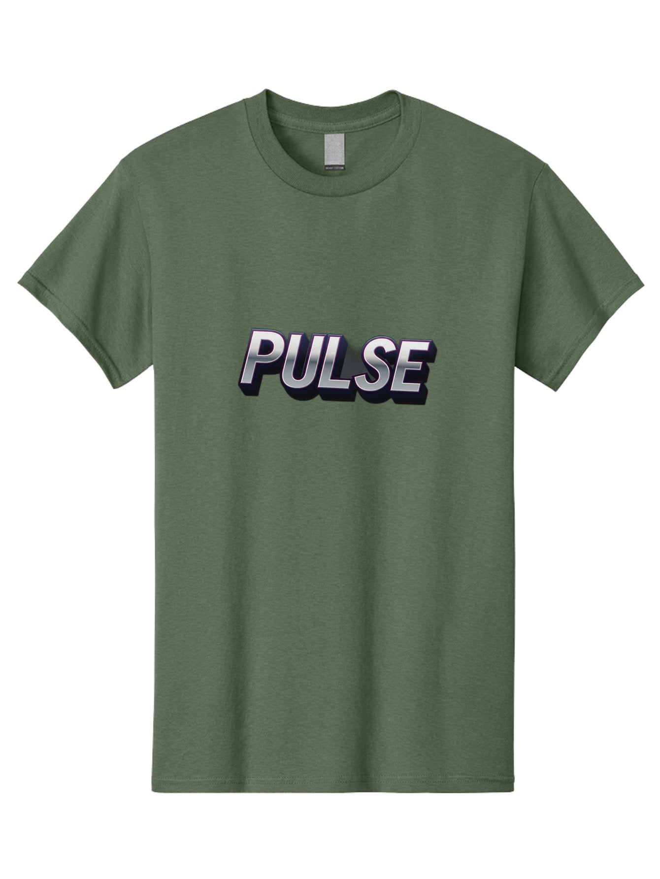 Pulse Men'S Graphic Tee, 100% Cotton, Comfortable Casual Summer Wear, Machine Washable, Pulse, Energy Boost, Vibrant Feel, Modern Typography, Dynamic Design, 3D Text Effect, Bold Font, Energetic Vibe Bab259 8
